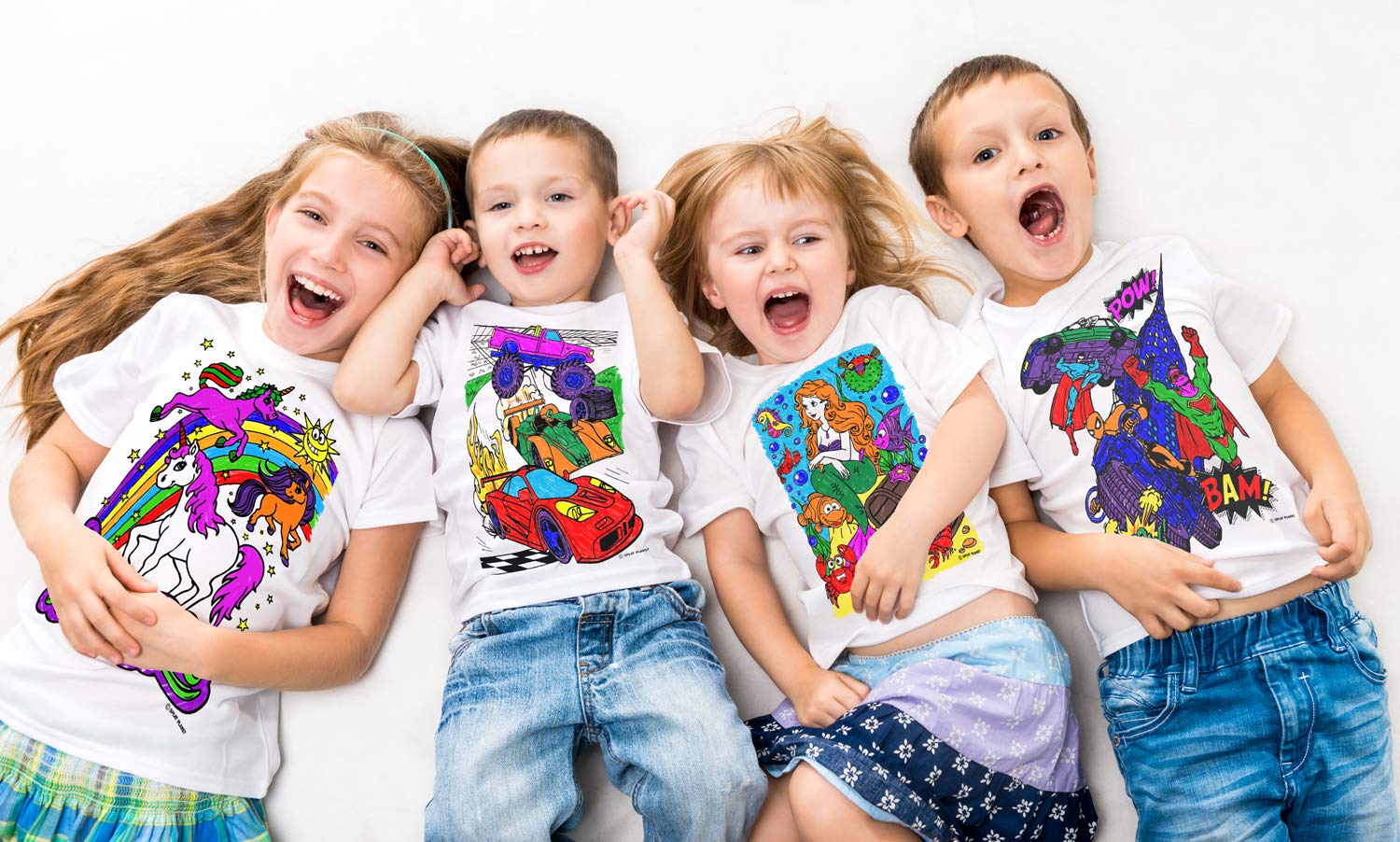 Dinosaur T-Rex Coloring T-Shirt with 10 Non-Toxic Washable Magic Pens - Reusable Kids Art Activity (Ages 3-4) - Perfect for Birthday Gifts, Creative Play & Preschool Learning