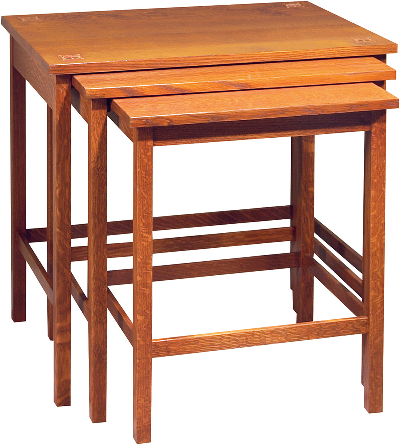 Harvey Ellis Modern Wood Nesting Tables - Set of 3 Space-Saving Side Tables for Living Room, Bedroom & Small Spaces - Stackable End Tables with Contemporary Design