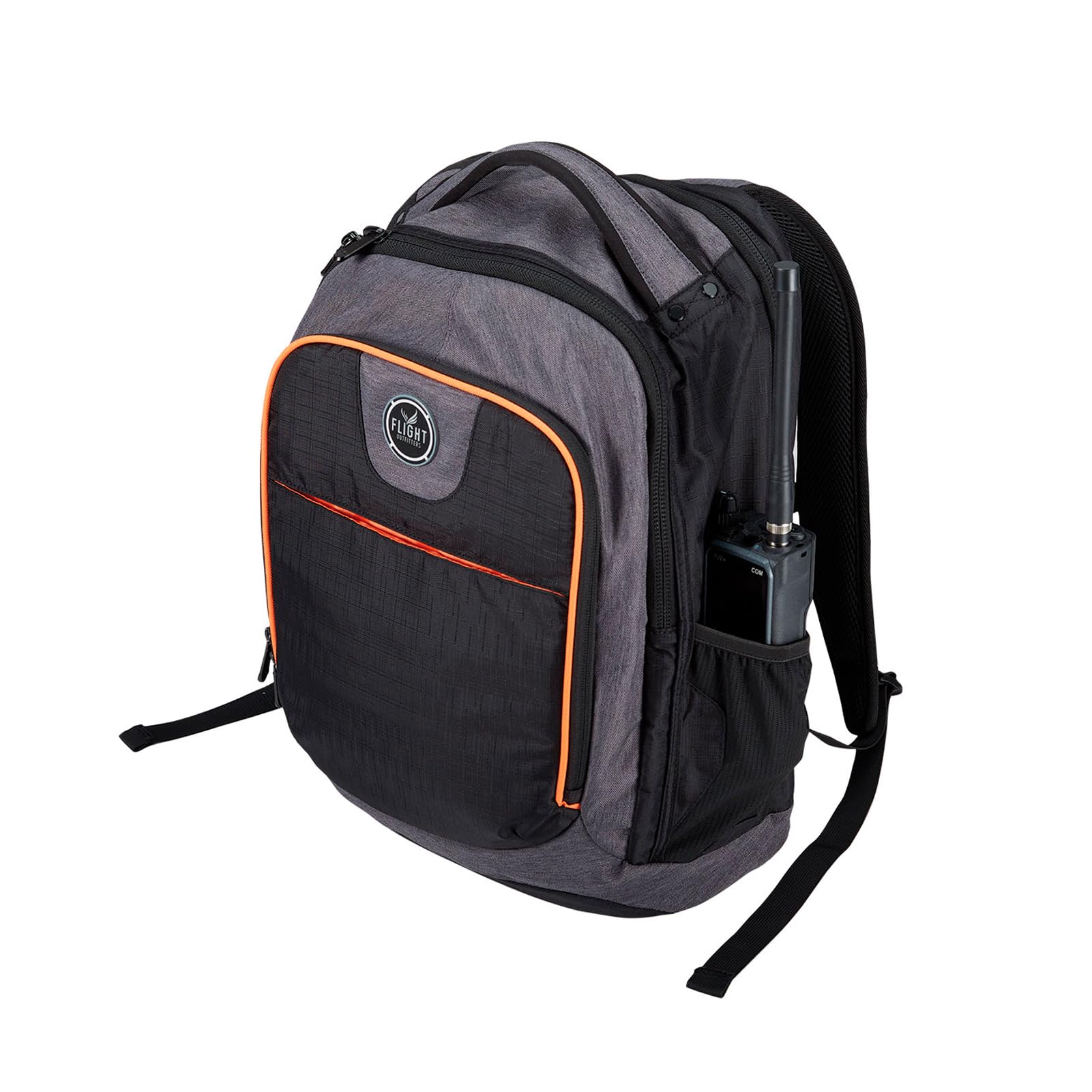 Flight Outfitters Aviator Spacious Durable Comfortable Padded Carry On Travel Backpack with Multiple Pockets for Men & Women, Black/Gray - Perfect for Air Travel, Business Trips & Outdoor Adventures