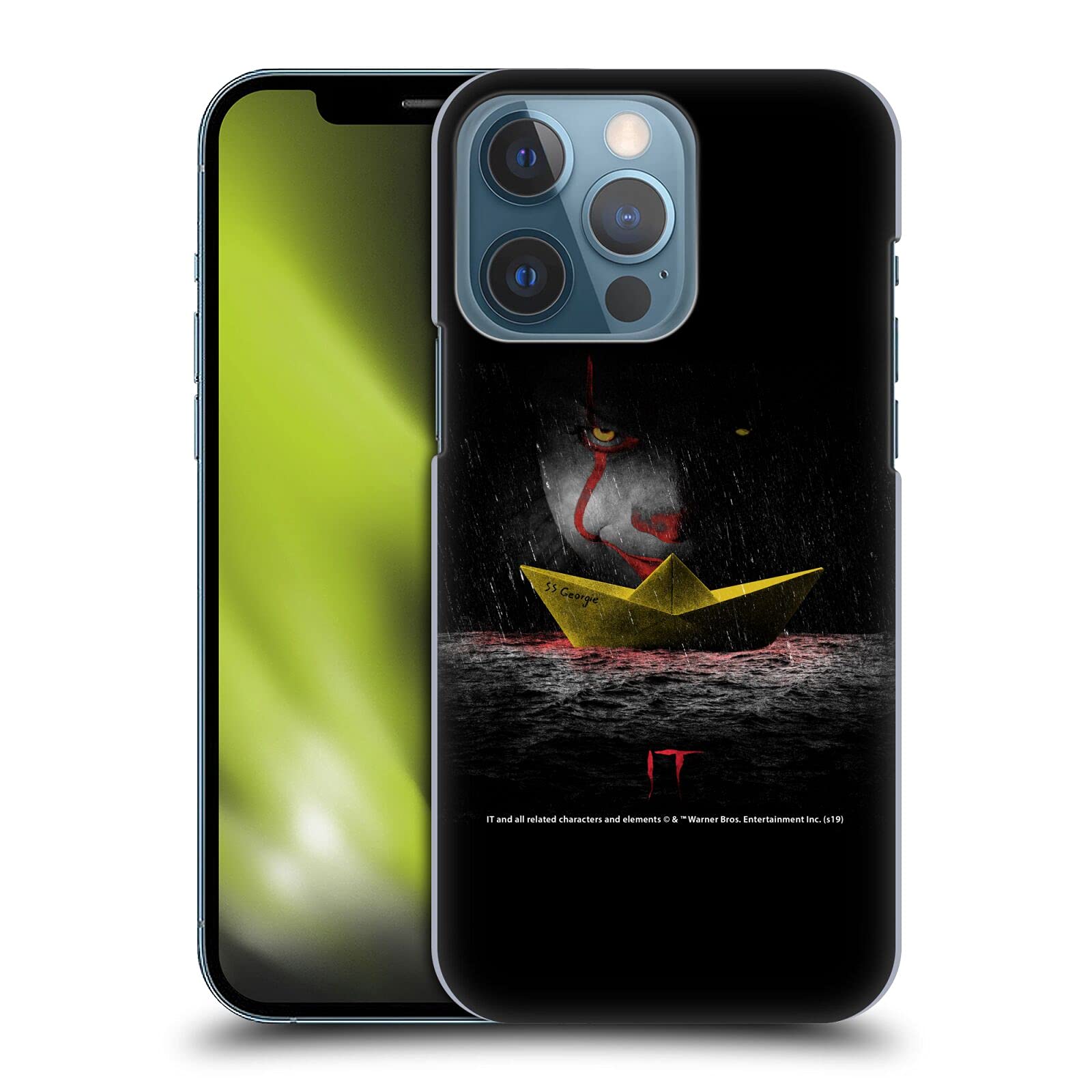 Officially Licensed IT Movie Pennywise 2 Hard Back Case for Apple iPhone 13 Pro - Horror Movie Protective Cover - Perfect for Halloween, Cosplay & Scary Movie Fans