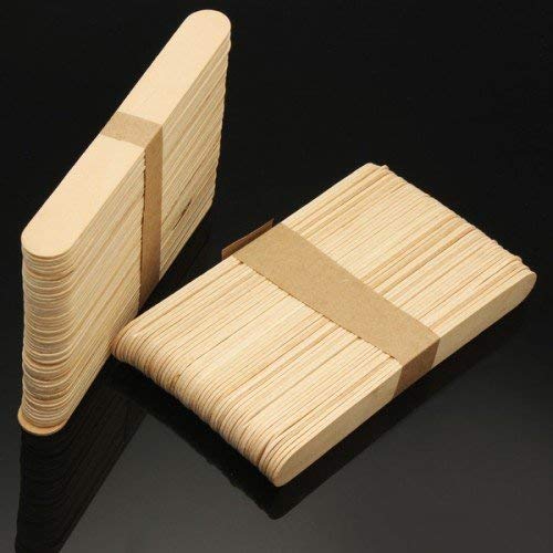 MAYU WAX HEATER Wooden Professional Disposable Wax Knife/Spatula/Applicator Set - 100pcs Box - Perfect for Salon, Spa & Home Hair Removal, Eyebrow Shaping & Skin Care