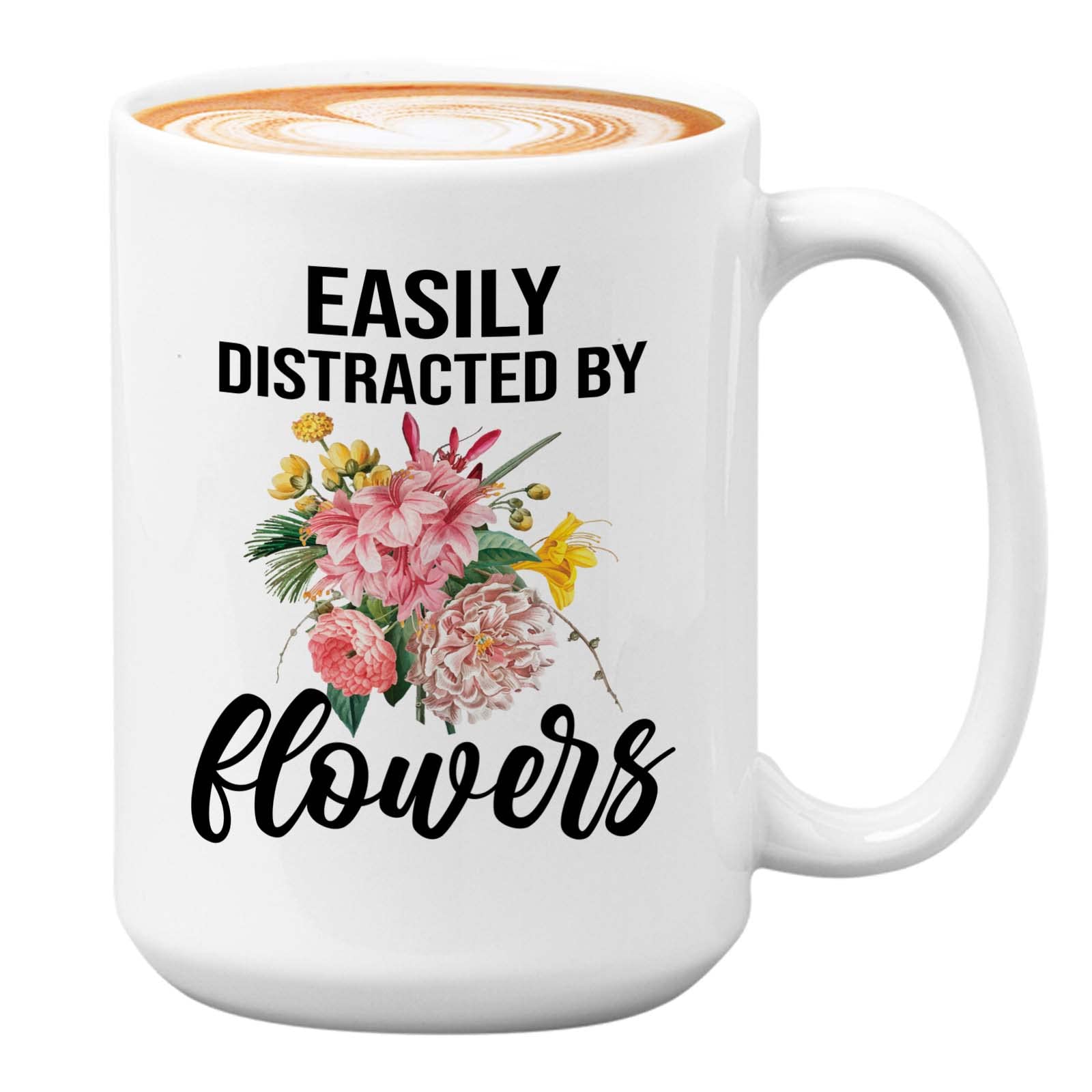 Bubble Hugs 15oz White Gardening Coffee Mug - Funny Gardener Gift for Plant Lovers - Perfect for Morning Coffee in the Garden or Office Desk Decor