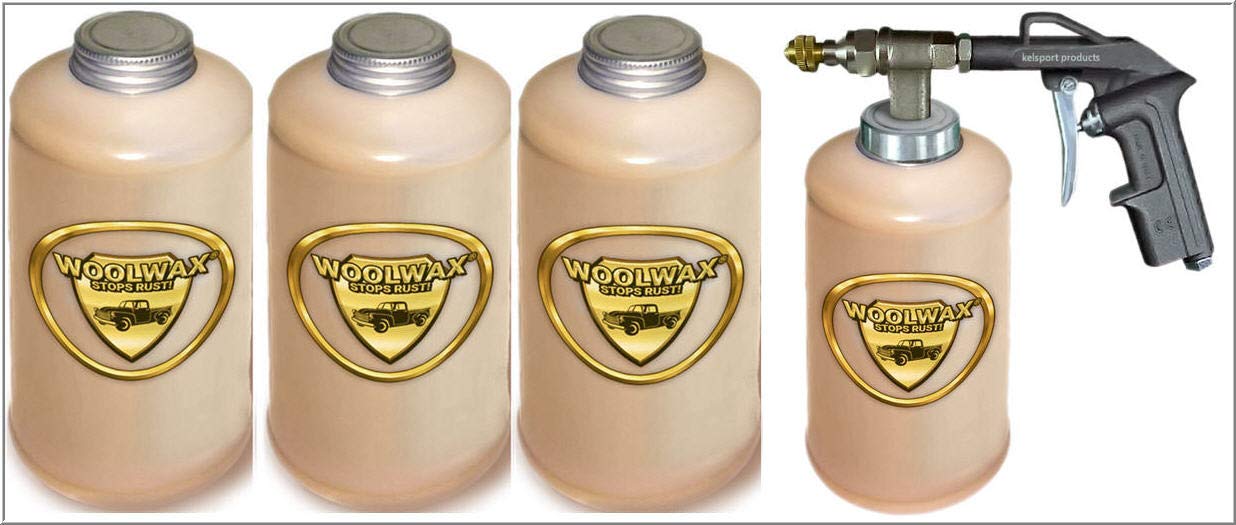 Woolwax Lanolin Vehicle Undercoating Kit - 4 Quarts with PRO Spray Gun & 2 Extension Wands - Clear Straw Color | Rust Protection for Trucks, SUVs, Off-Road Vehicles & Winter Road Salt Defense
