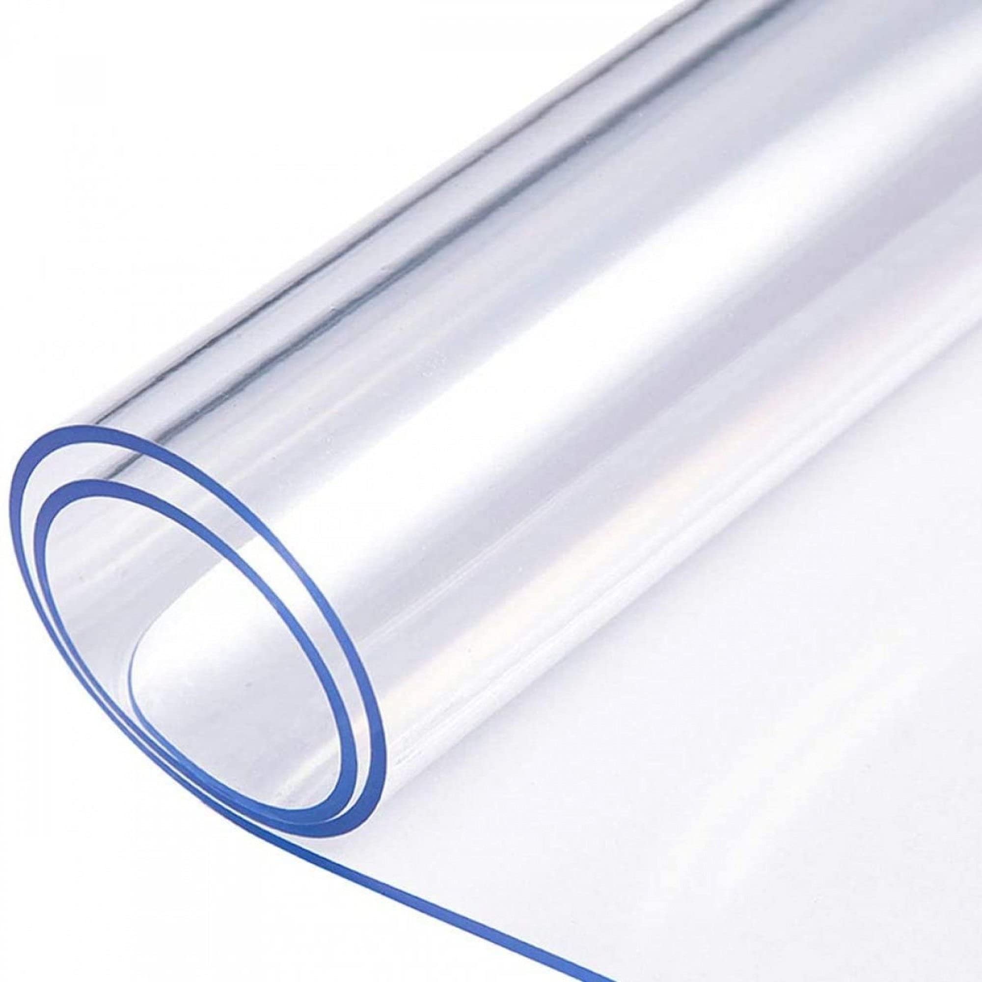 Coollery 54 x 96 Inch Clear Plastic Table Cover Protector - 1.5mm Thick with Corner Protectors for Dining Room & Kitchen Tables | Waterproof Scratch-Resistant Tablecloth Pad for Wooden Tables | Perfect for Family Meals, Parties & Daily Use