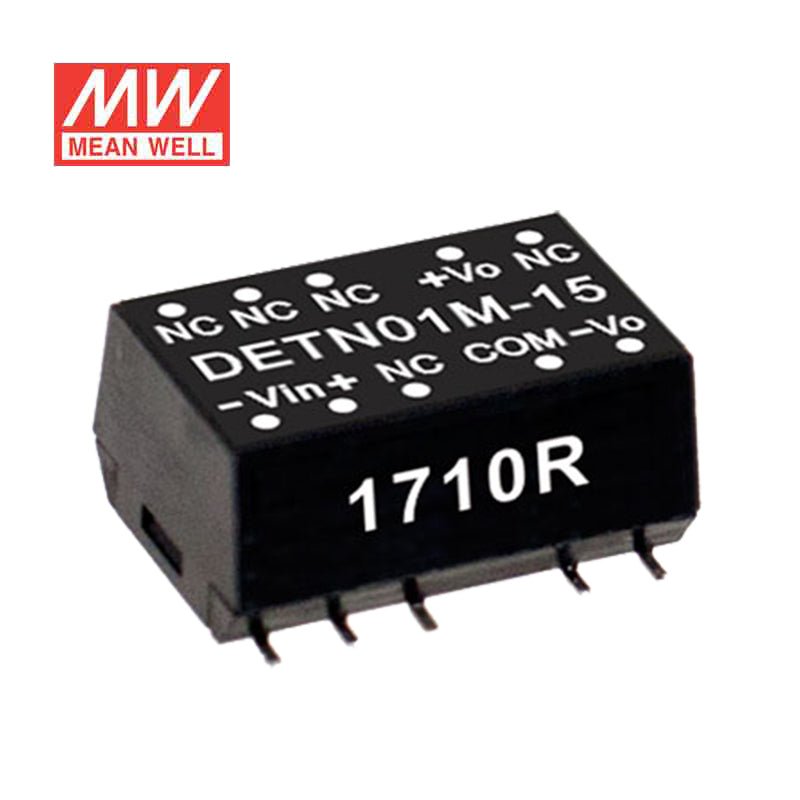 Mean Well DETN01L 15 DC-DC Converter 1W 4.5~5.5V Input ±15V Output - Power Supply for Industrial Automation, Medical Equipment & Test Instruments