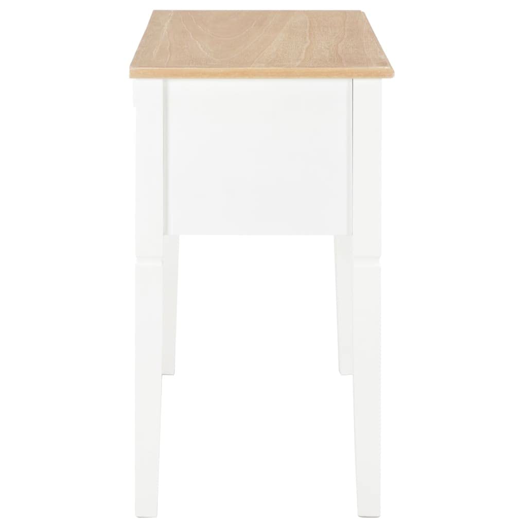 White Wooden Writing Desk with Storage - 43.1