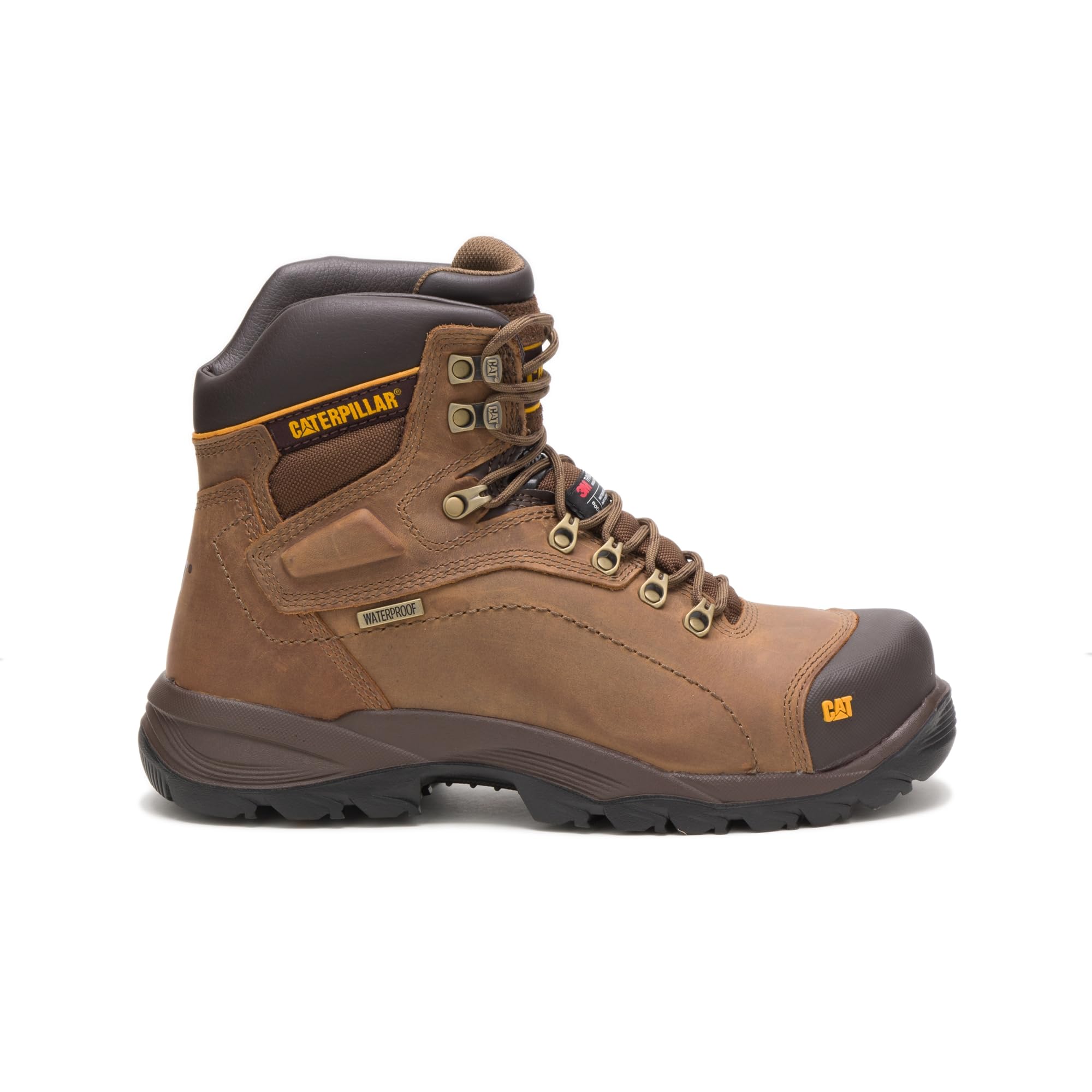 Cat Footwear Men's Diagnostic Hi St Work Boot - Steel Toe, Waterproof & Slip-Resistant for Construction, Outdoor & Heavy Duty Work