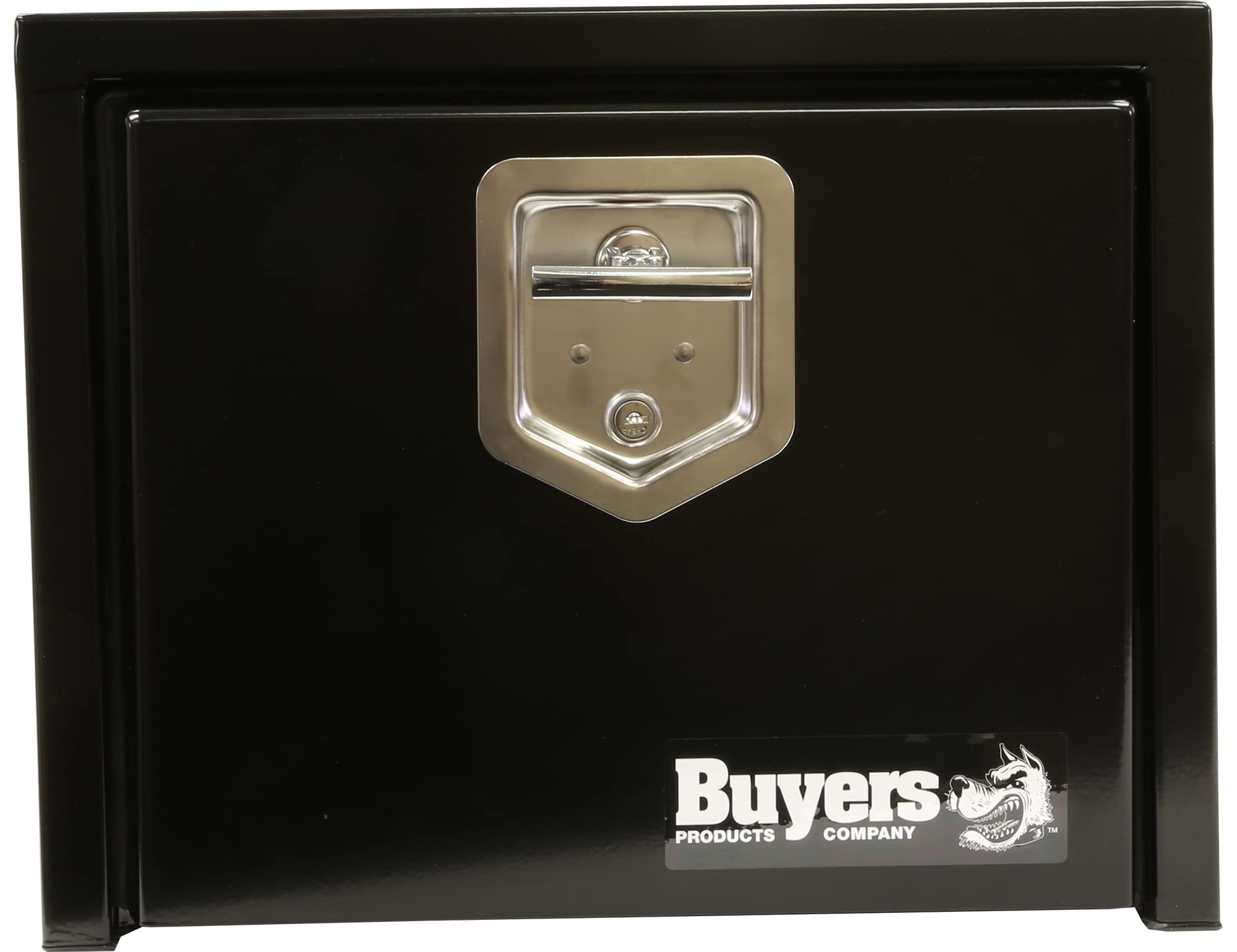 Buyers Products 1703351 Underbody Truck Tool Box - Black Steel, Slanted Back Design, 14/10.5 x 12 x 18 Inches - Perfect for Pickup Trucks & Commercial Vehicles Storage