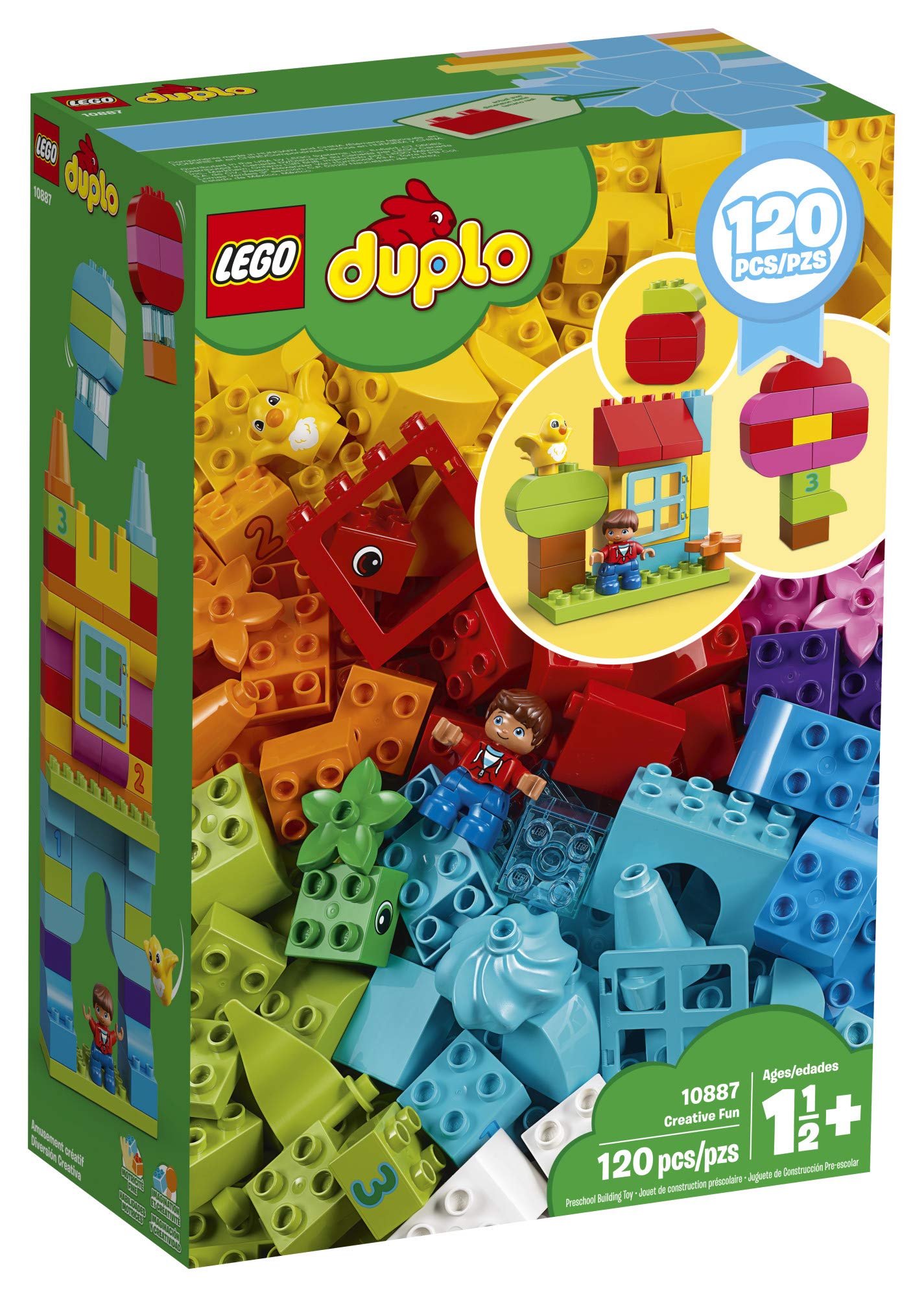 LEGO DUPLO Classic Creative Fun 10887 Building Block Toy Kit (120 Pieces) - STEM Learning Toys for Toddlers Ages 1.5-5 Years - Perfect for Preschool Education & Creative Playtime Activities