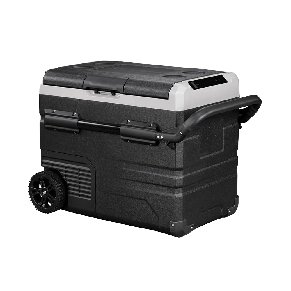 Alpicool TWW45 12V/24V Portable Car Refrigerator Freezer - 45L Dual Zone Fridge with Wheels & Handle for Camping, Road Trips, and Outdoor Adventures