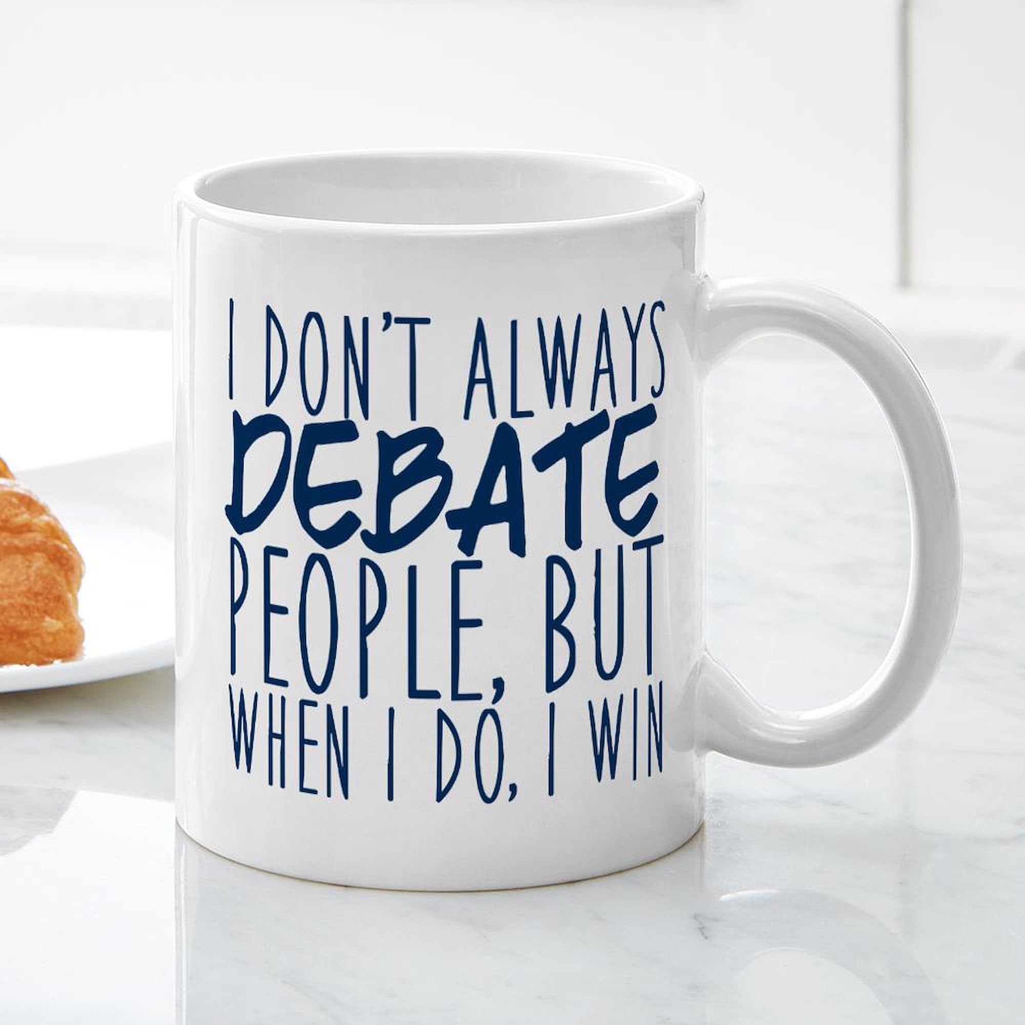 Debate Winner Mug - 11 oz (325 ml) Ceramic Coffee Cup with Handle - Perfect for Office, Gifts & Political Debate Parties | Funny & Motivational Coffee Mug
