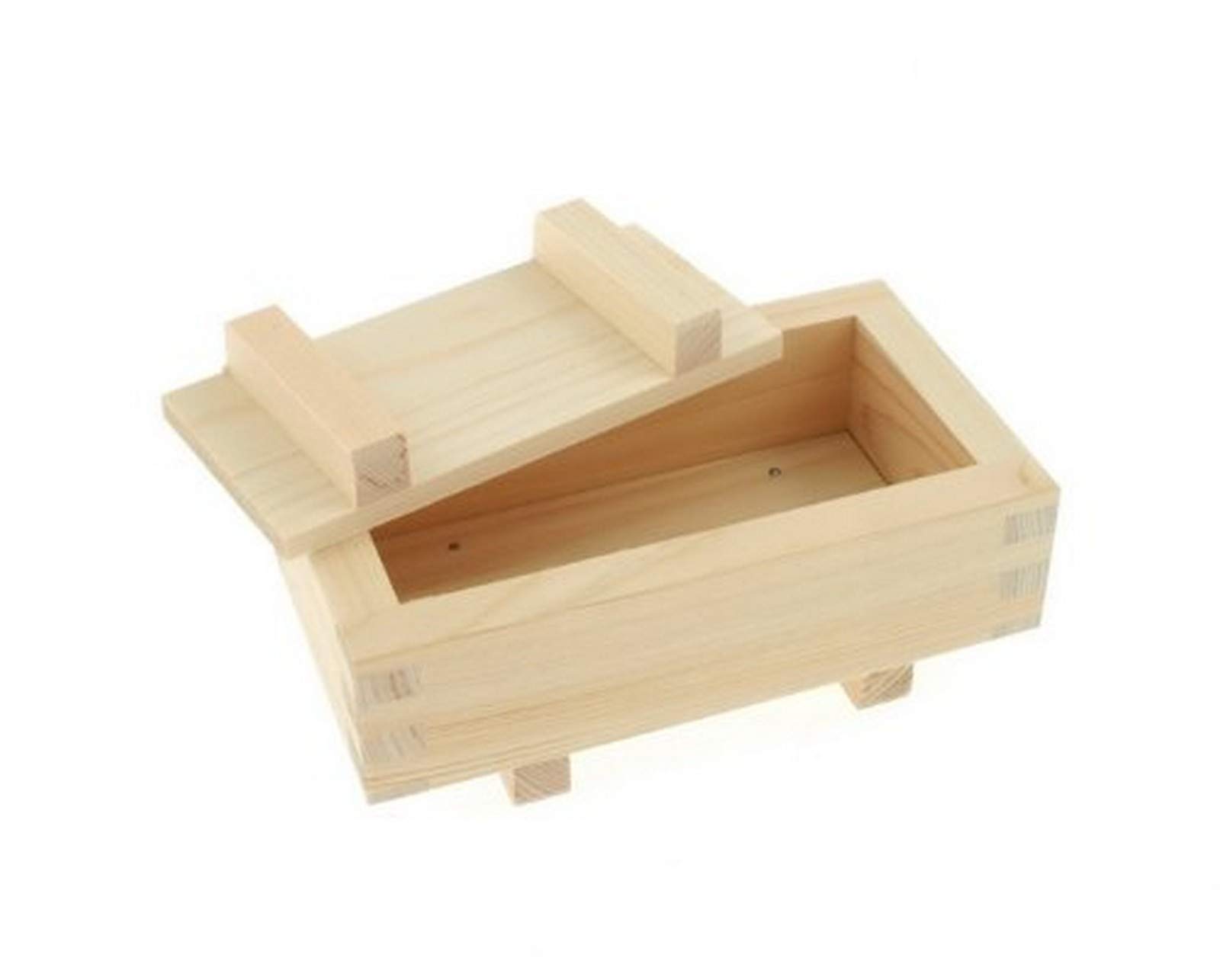 Premium Wooden Sushi Press Mold - 7x4 Inch Rectangular Oshizushi Maker for Perfect Rice Cakes & Sushi Blocks | Authentic Japanese Kitchen Tool for Home Chefs & Sushi Lovers | Ideal for Parties, Meal Prep & Asian Cuisine