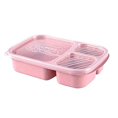 Eco-Friendly Wheat Straw Bento Lunch Box - Microwave Safe Food Storage Container for Picnic, Office & School - Reusable & Durable Fruit & Meal Organizer