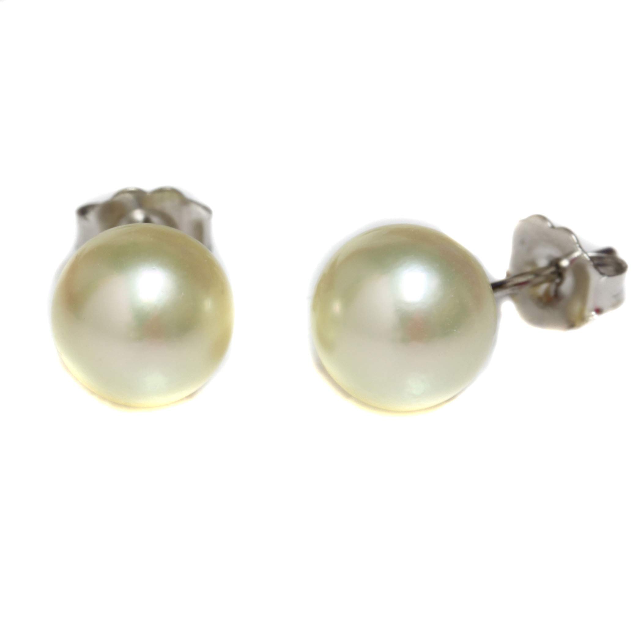 AAA Hanadama Australian South Sea Cultured Round Pearl Stud Earrings 7.5-8mm in 14k Gold - Elegant Jewelry Gift for Women, Perfect for Weddings, Anniversaries & Special Occasions