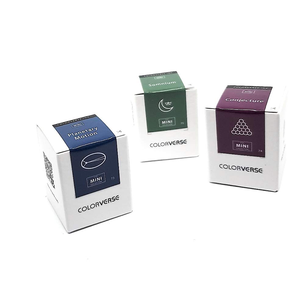 Colorverse Mini Fountain Pen Ink Set - 3 Pack (5ml Each) - Johannes Kepler Collection - Premium Ink for Calligraphy, Journaling & Artistic Writing