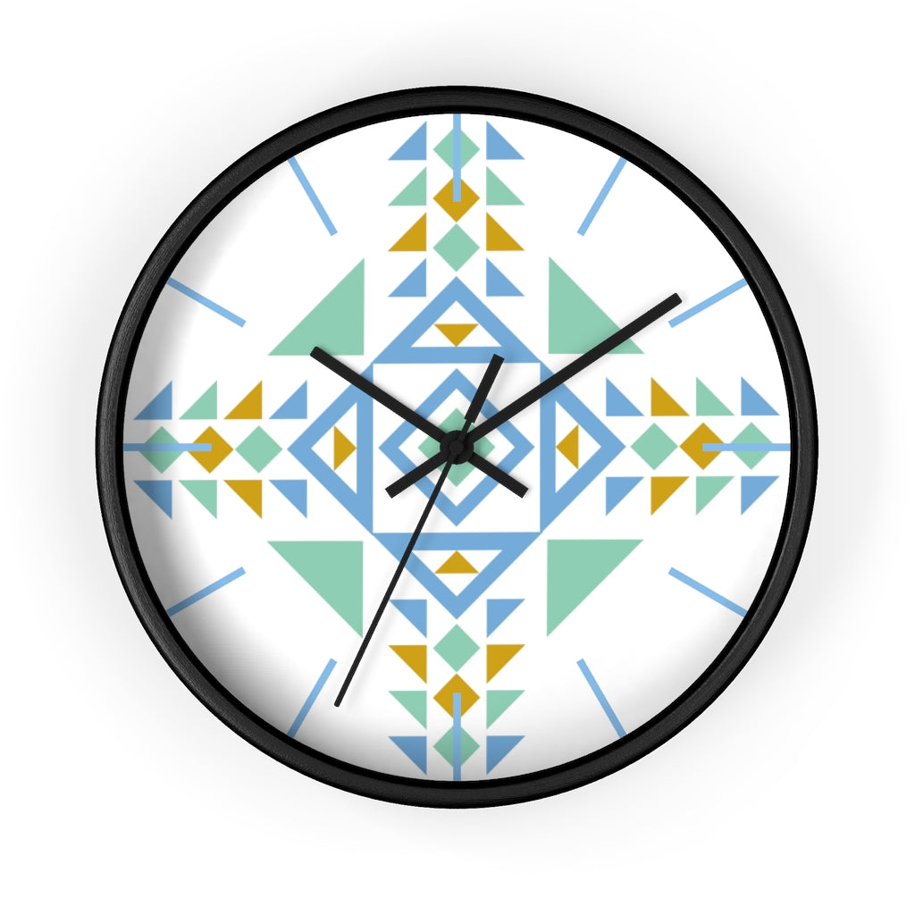 Southwestern Wooden Wall Clock with Organic Theme - Plexiglass Home Decor for Midwest Style - Perfect for Living Room, Bedroom & Office Gifts