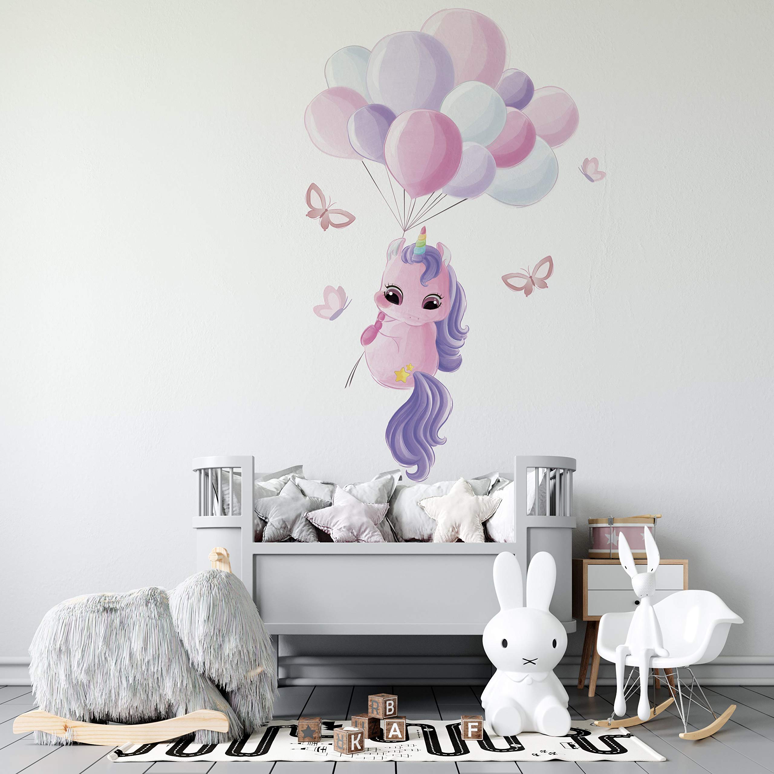 Unicorn Watercolor Wall Decal for Kids Room - 20