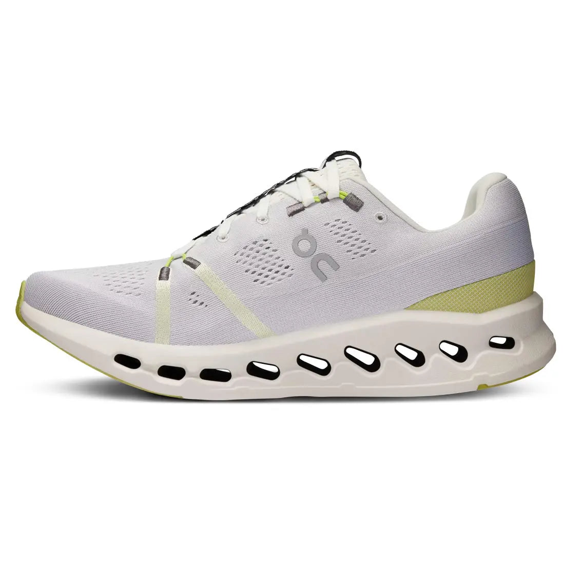 Men's On Running Cloudsurfer 7 Running Shoes - White/Sand - Lightweight & Cushioned for Road Running, Jogging & Fitness Training