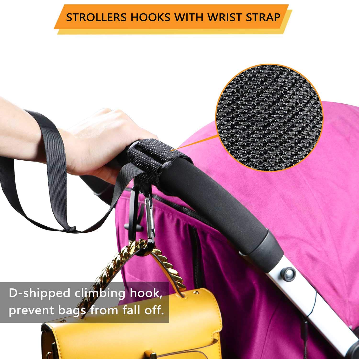 Universal Stroller Cup Holder - Adjustable Pram Drink Holder for Coffee, Bottles & Snacks - Perfect for Baby Strollers, Shopping Carts & Wheelchairs - Durable Stroller Accessories for Parents On-The-Go