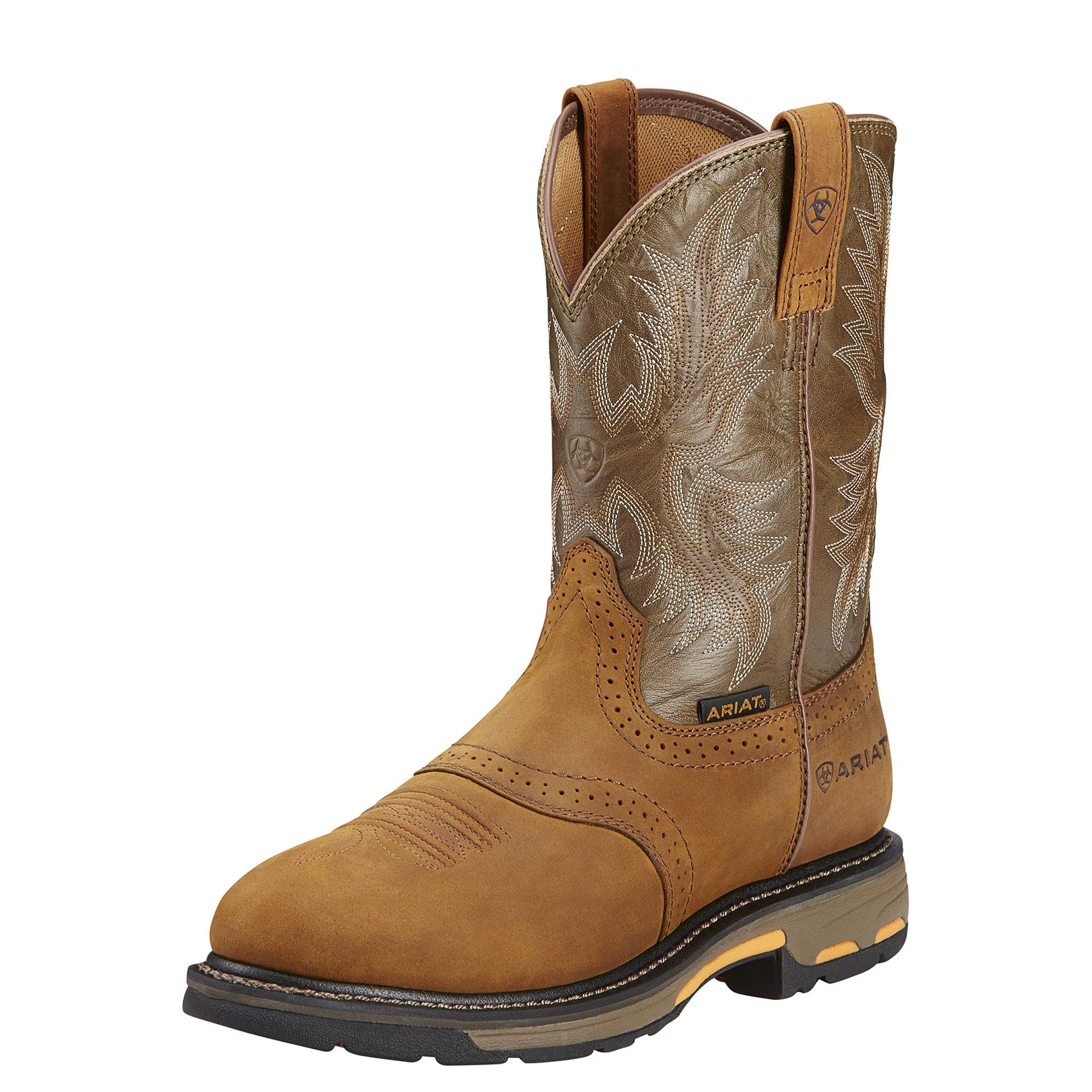 Ariat Men's Workhog Composite Toe Work Boots - Waterproof Steel Toe Safety Shoes for Construction, Farming & Outdoor Work - Durable Comfortable Work Boots for Men