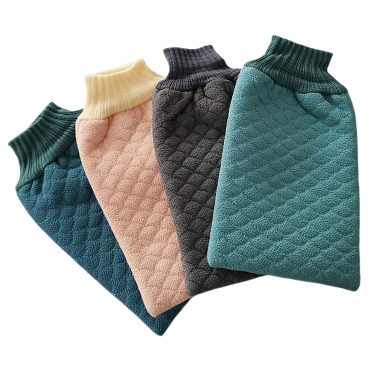 DOITOOL 4Pcs Exfoliating Gloves for Bath & Shower - Reusable Exfoliating Mitts for Dead Skin Removal & Body Scrub - Perfect for Spa, Dry Brushing & Sensitive Skin Care