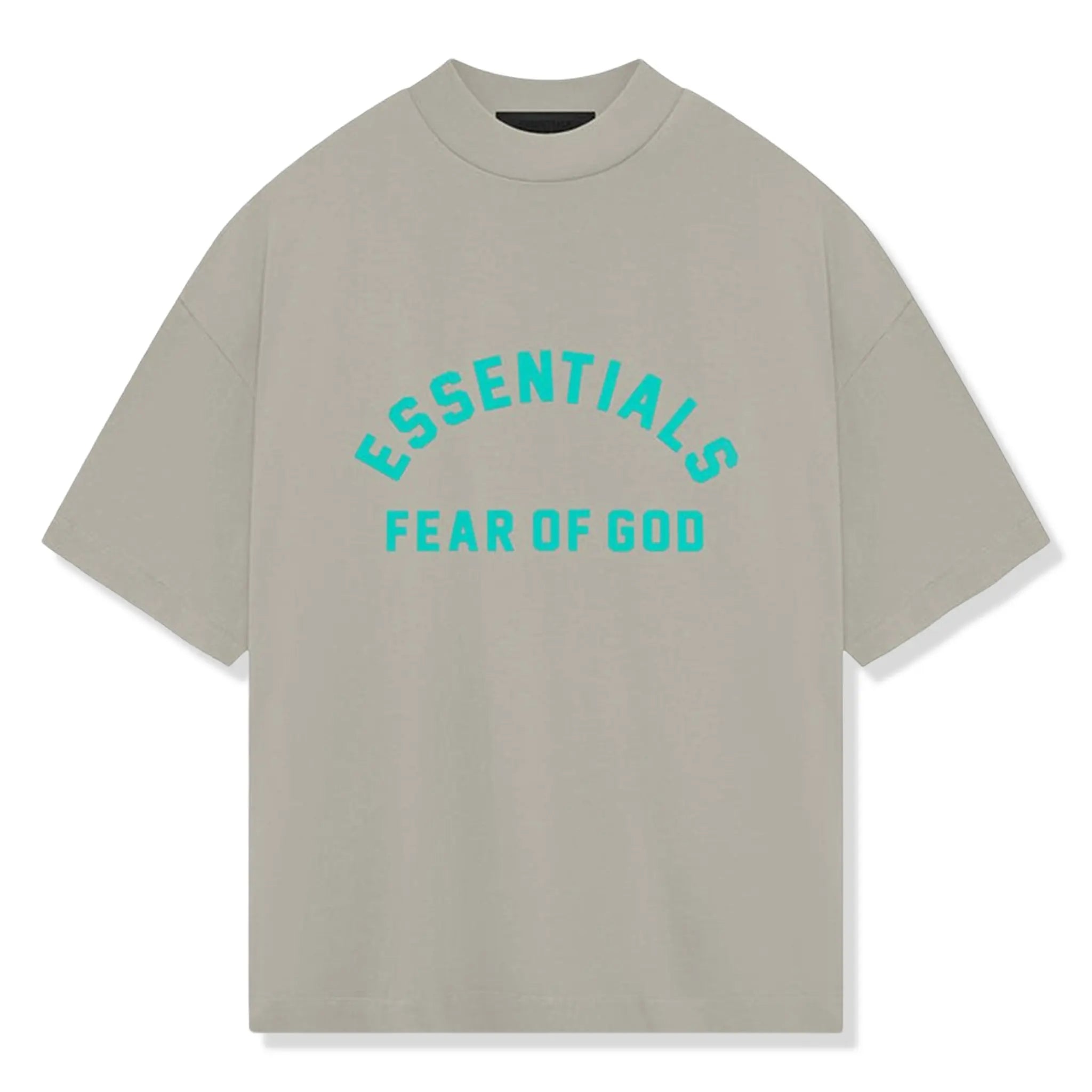Fear Of God Essentials Heavy Jersey Crewneck T-Shirt in Seal Color - Comfortable Streetwear for Men, Perfect for Casual Outfits and Layering