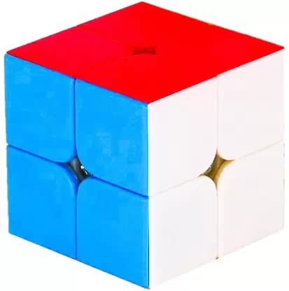 mQFIT 2x2 Speed Cube - Stickerless High-Speed Magic Puzzle Cube for Kids & Adults - Brain Teaser Game Toy - Perfect for Stress Relief, Competitions & Skill Development (Set of 1)