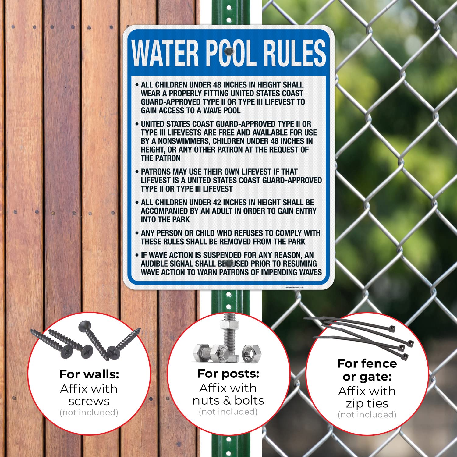 Ohio Pool Safety Signs - 24x30 Inches Water Rules Sign, Compliant with State of Ohio Pool Code | 3M EGP Reflective .080 Aluminum, Fade Resistant | Made in USA | Perfect for Public Pools, Water Parks & Backyard Swimming Areas