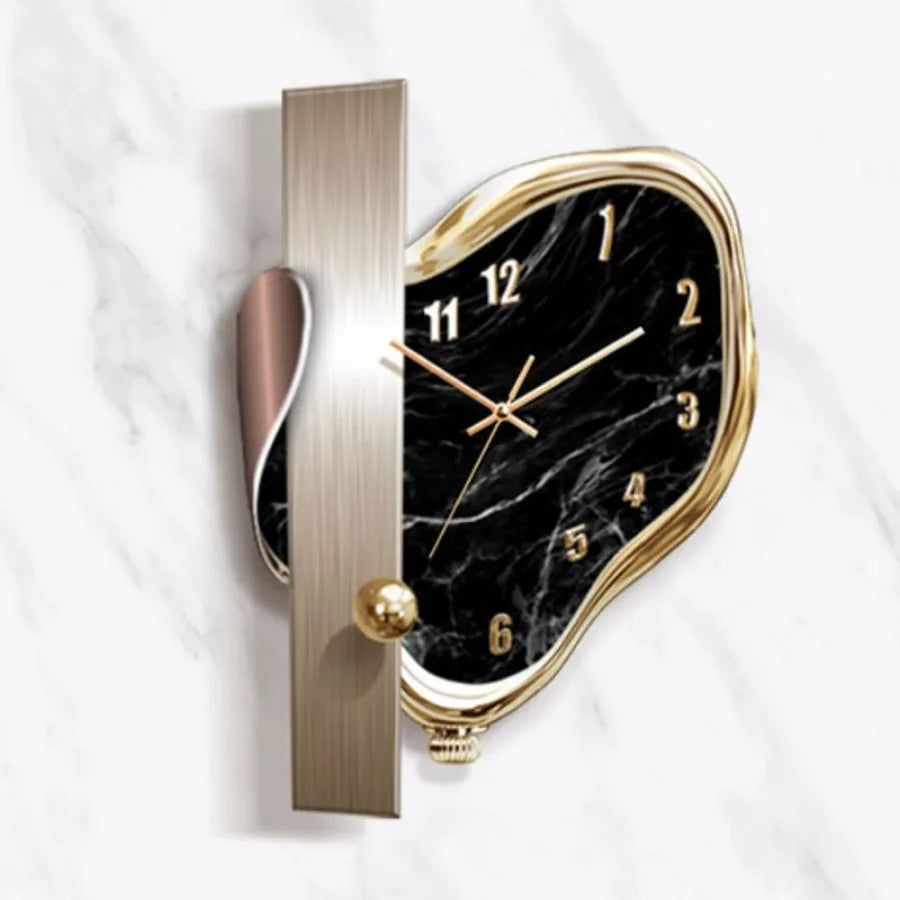 Stylish Modern Dome Swingable Wall Clock - Silent Non-Ticking Battery Operated - Perfect for Living Room, Bedroom, Office & Home Decor
