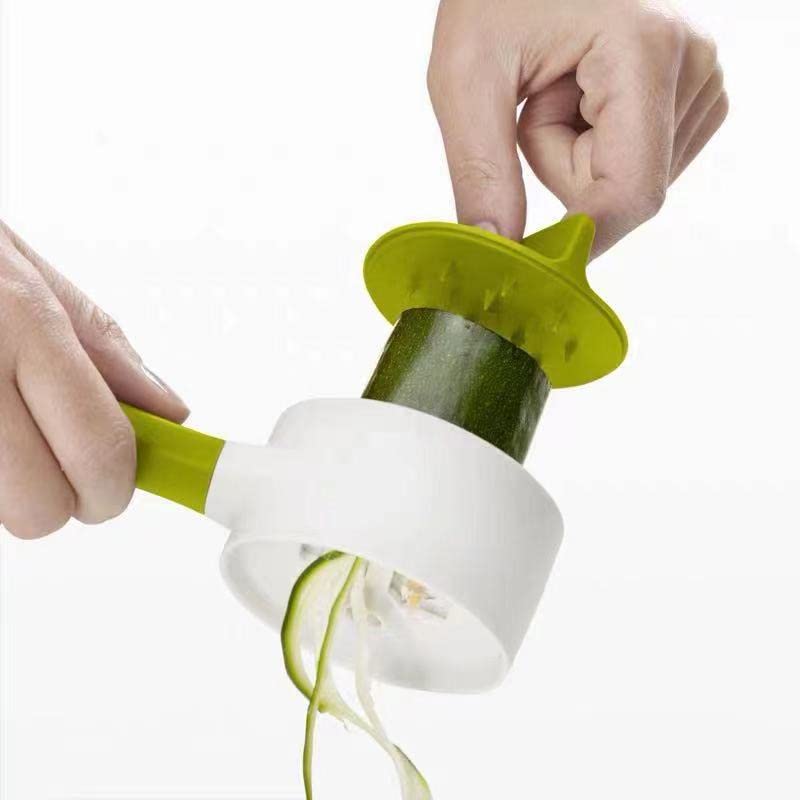 Bingxqiso Adjustable Handheld Vegetable Spiralizer - 5-in-1 Kitchen Grater for Zucchini Noodles, Salad, Carrots & More | Compact & Easy-to-Use for Healthy Meals, Meal Prep & Low-Carb Diets