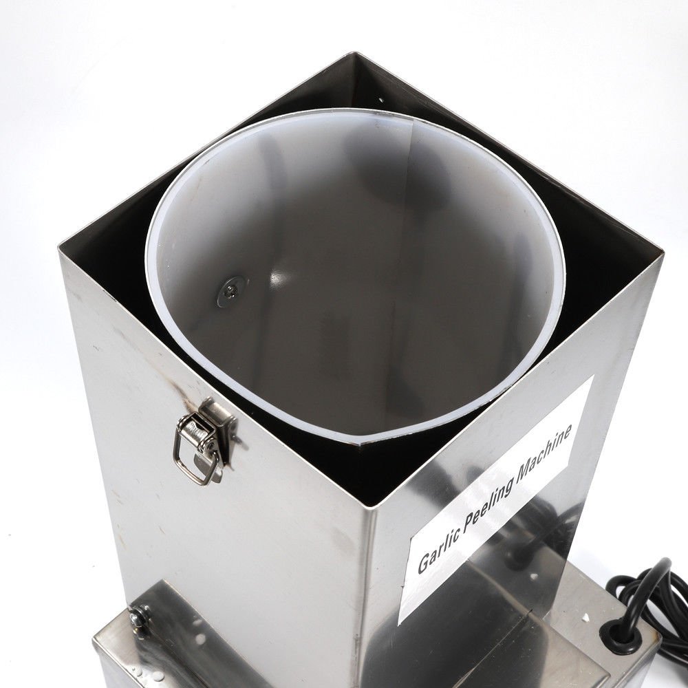 110V Commercial Garlic Peeling Machine - Electric Stainless Steel Garlic Peeler with 25kg/h Speed - Automatic Garlic Skin Remover for Restaurants, BBQ Shops, Hotels & Canteens - Perfect for Bulk Food Prep & Commercial Kitchens