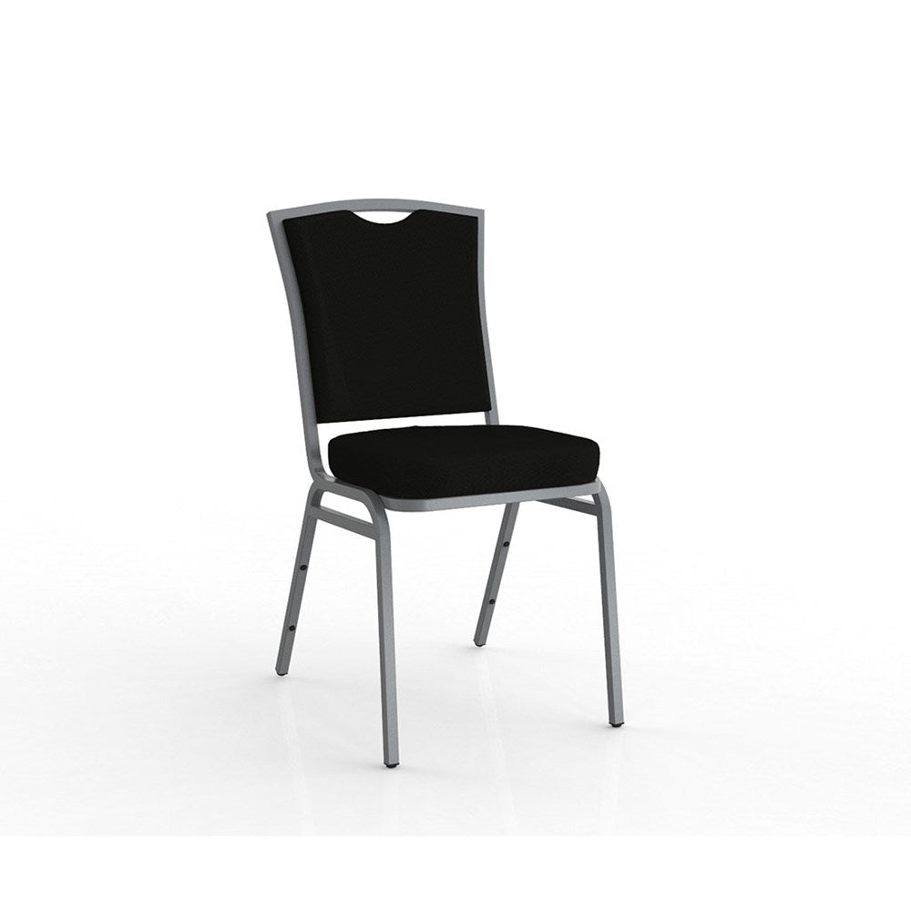 Black Fabric / Silver Frame