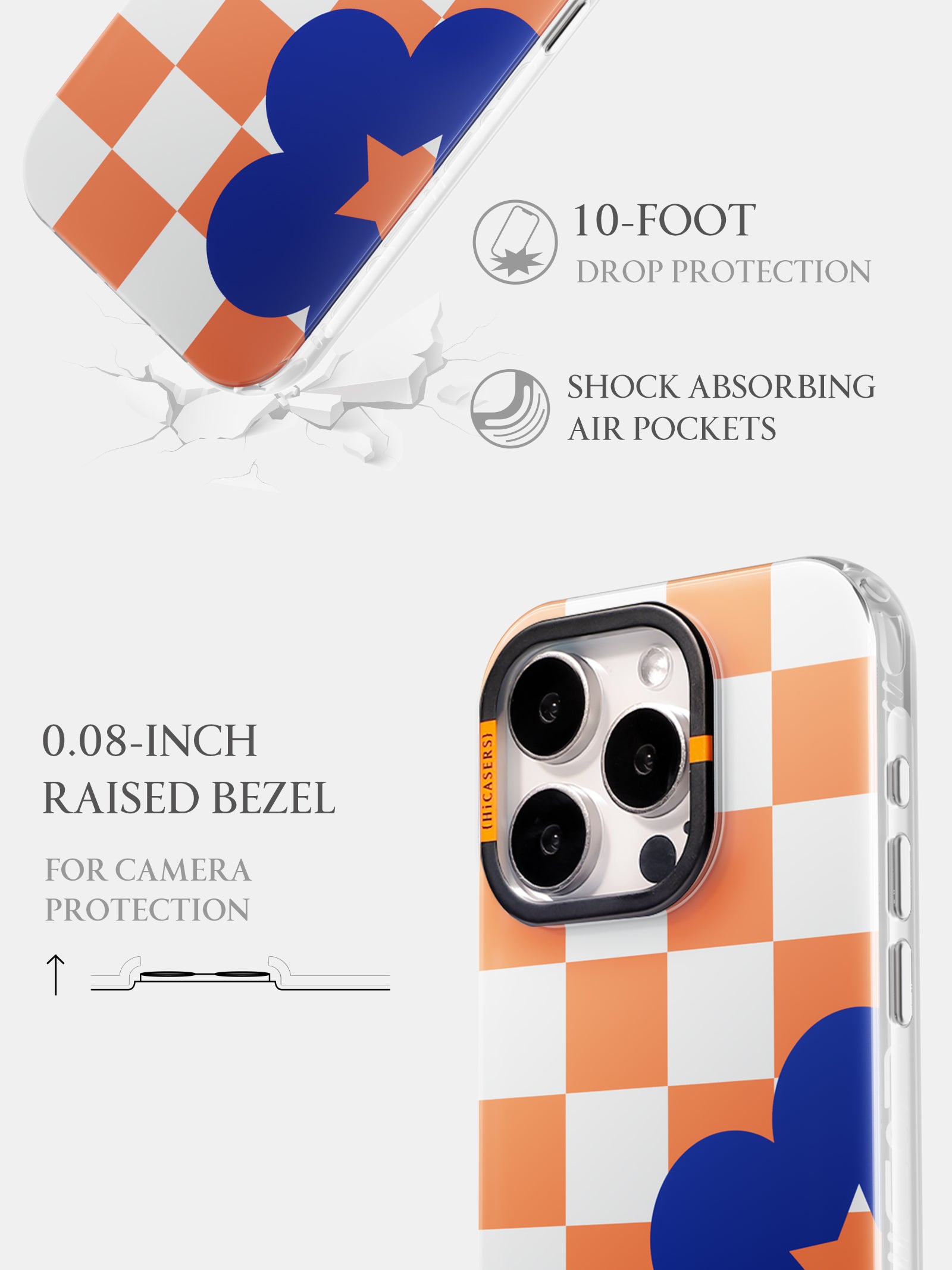 Classic Checker Case Peachy - Vintage-Inspired Luggage for Travel & Everyday Use | Durable & Stylish Carry-On Bag for Women & Men