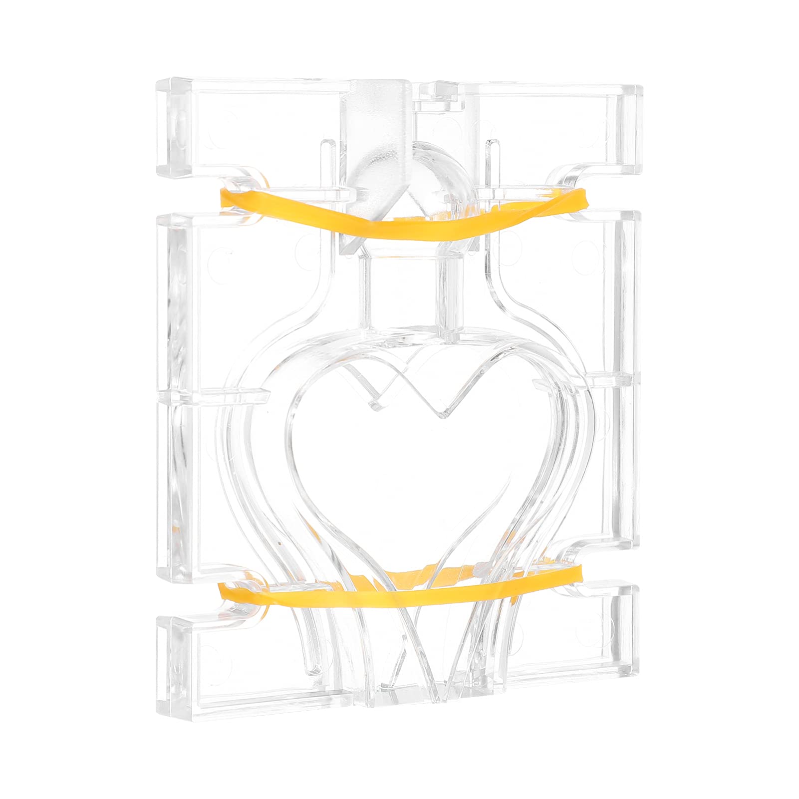 EXCEART 3D Heart Silicone Mold for DIY Resin Candles - Reusable Plastic Candle Making Kit with Scented Wax - Perfect for Home Decor, Wedding Favors & Craft Projects