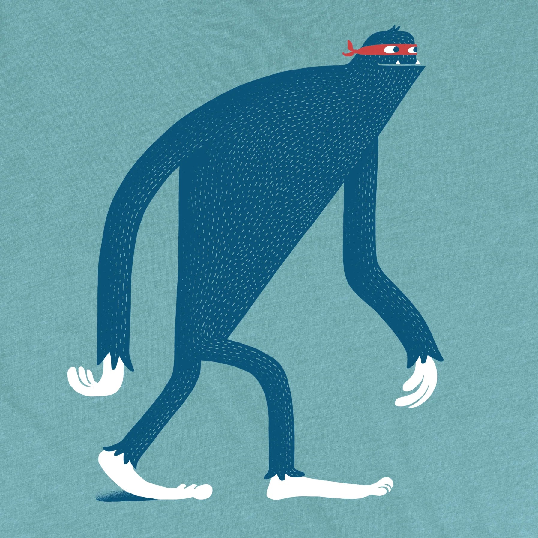 Factory 43 Incognito Sasquatch Slim Fit T-Shirt - Blue Men's Casual Tee for Streetwear & Everyday Comfort