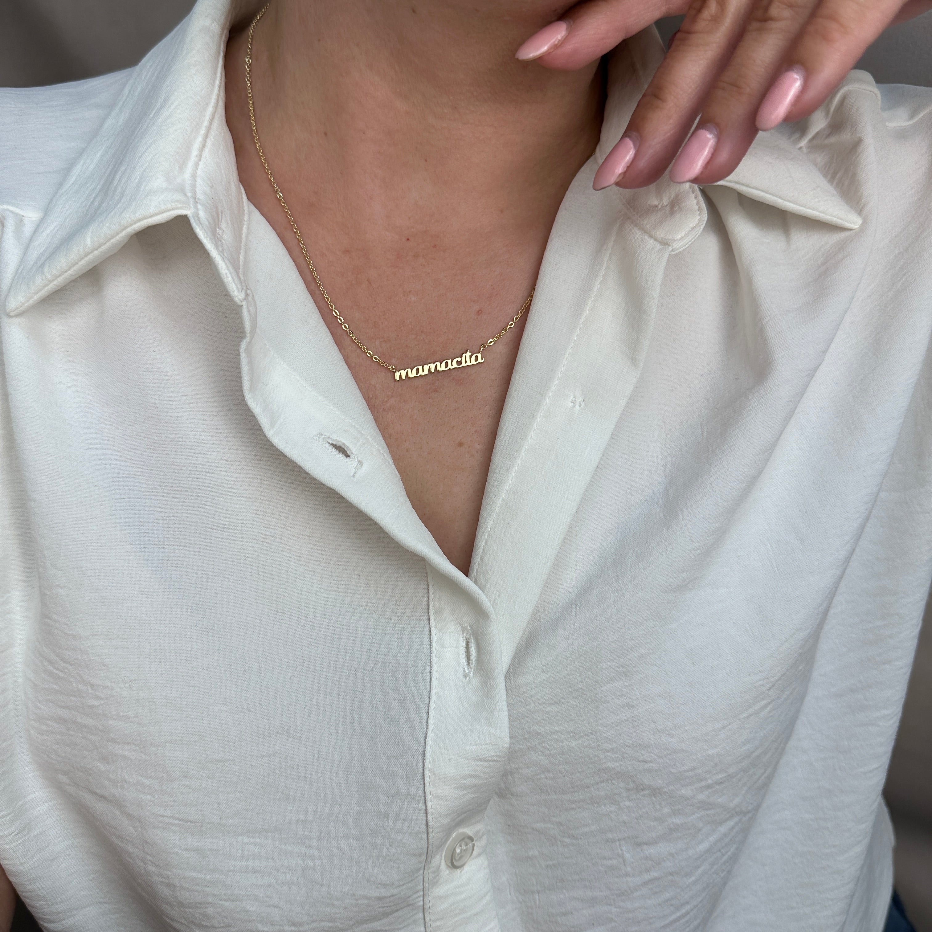 18k Gold Filled Mamacita Necklace for Women - Elegant Layering Pendant Jewelry Gift for Mom, Wife, Girlfriend - Perfect for Valentine's Day, Anniversary & Special Occasions