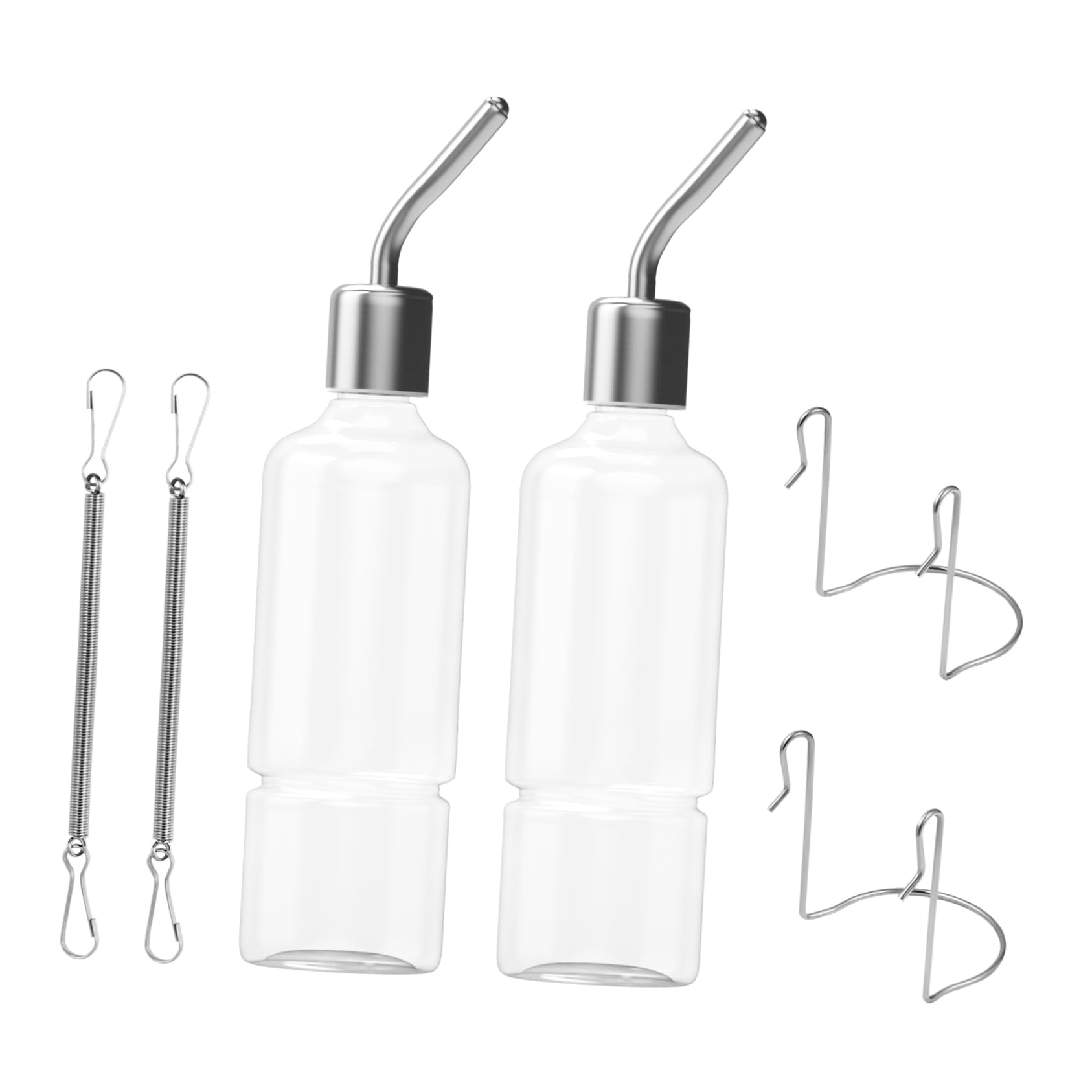 Leakproof Rabbit Water Bottle - 2PCS for Cage, Hamster, Chinchilla - Pet Drinking Fountain for Small Animals