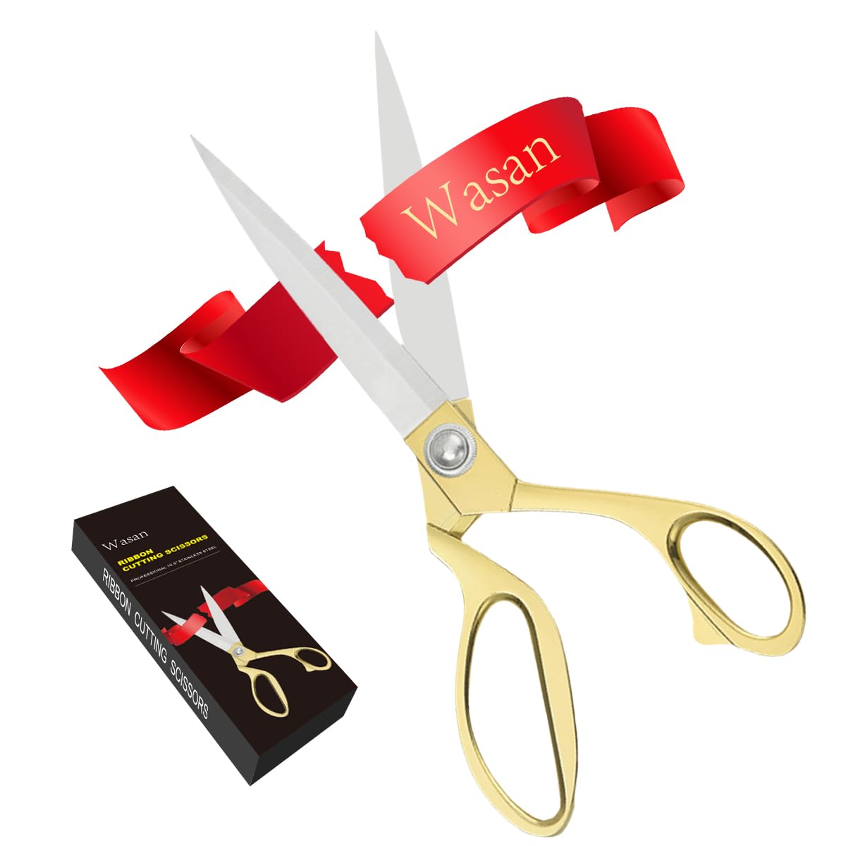 Professional Giant Ribbon Cutting Scissors - Heavy Duty Large Fabric Scissors for Ceremonies, Events & Crafting | Perfect for Grand Openings, Weddings & DIY Projects