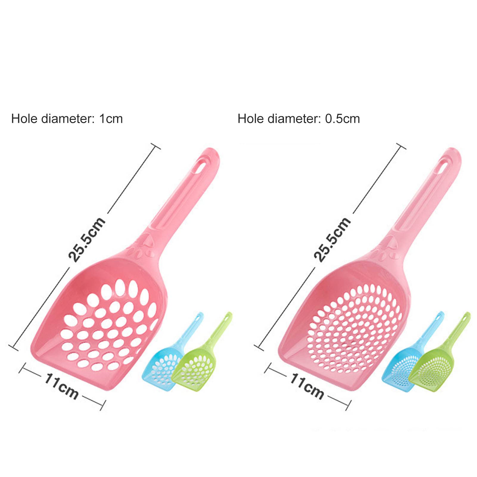 Premium Cat Litter Scoop with Large Holes - Heavy Duty Stainless Steel Poop Scooper for Easy Sifting & Cleaning - Lightweight Litter Box Shovel for Cats & Dogs - Blue (Perfect for Daily Litter Box Maintenance & Quick Waste Removal)