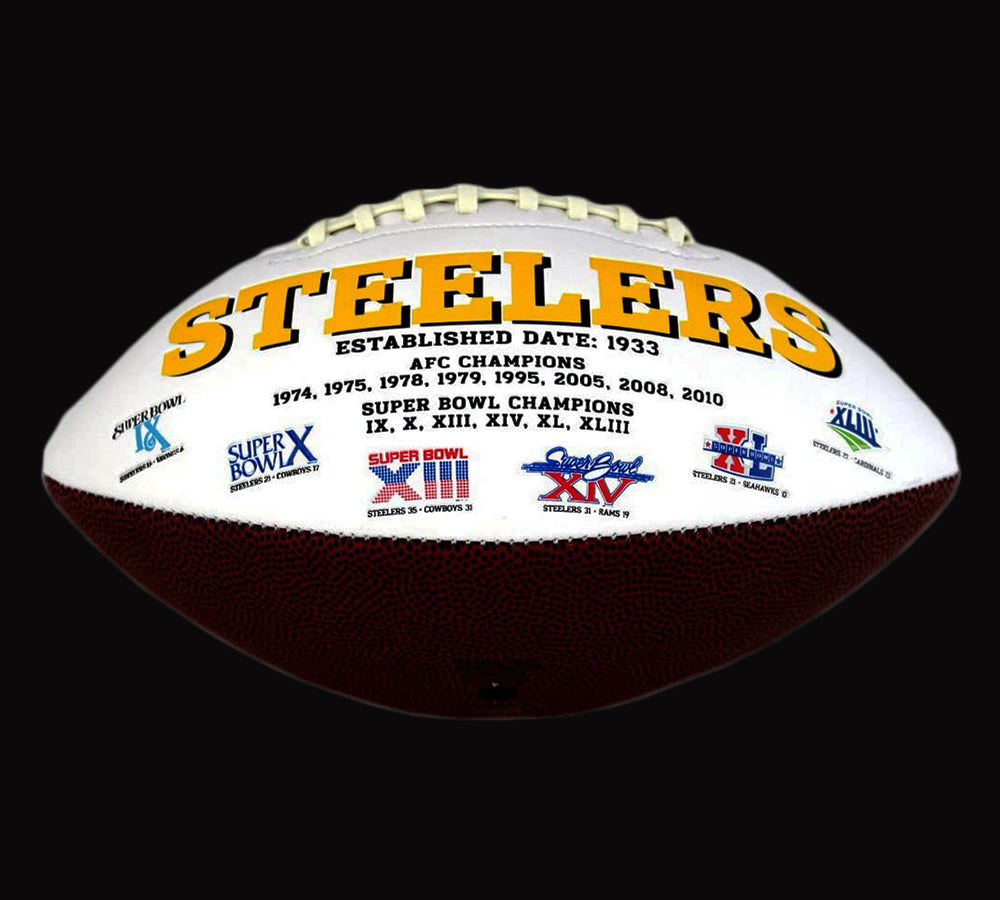 Joe Greene Autographed Pittsburgh Steelers NFL Football with 