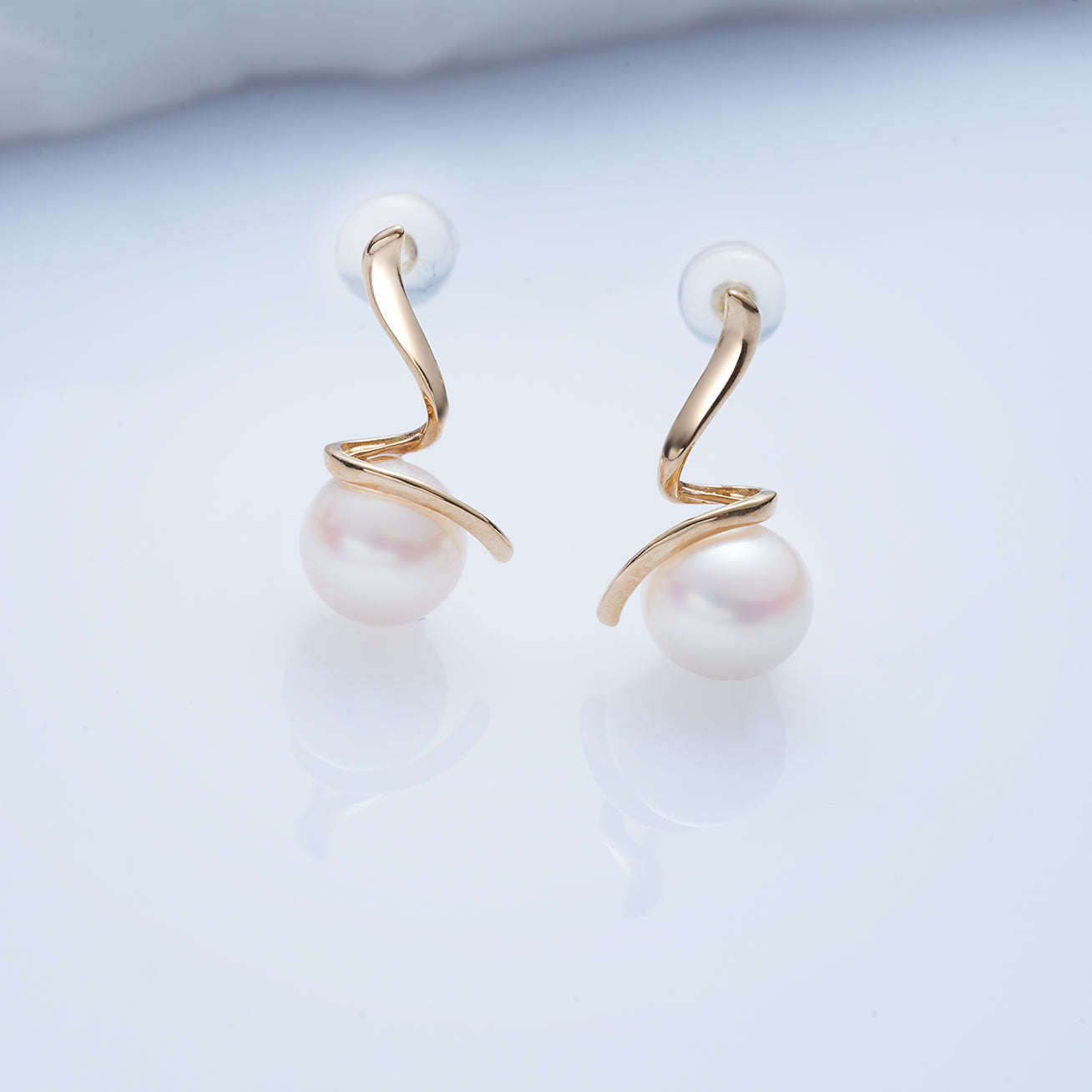 18K Solid Gold Freshwater Pearl Earrings for Women - Elegant Stud or Dangle Pearl Jewelry Gift - Perfect for Weddings, Parties & Special Occasions