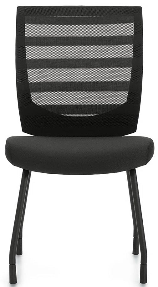 OTG10706B Armless Mesh Back Visitor Chair - Ergonomic Office Guest Seating for Reception, Conference Rooms & Waiting Areas