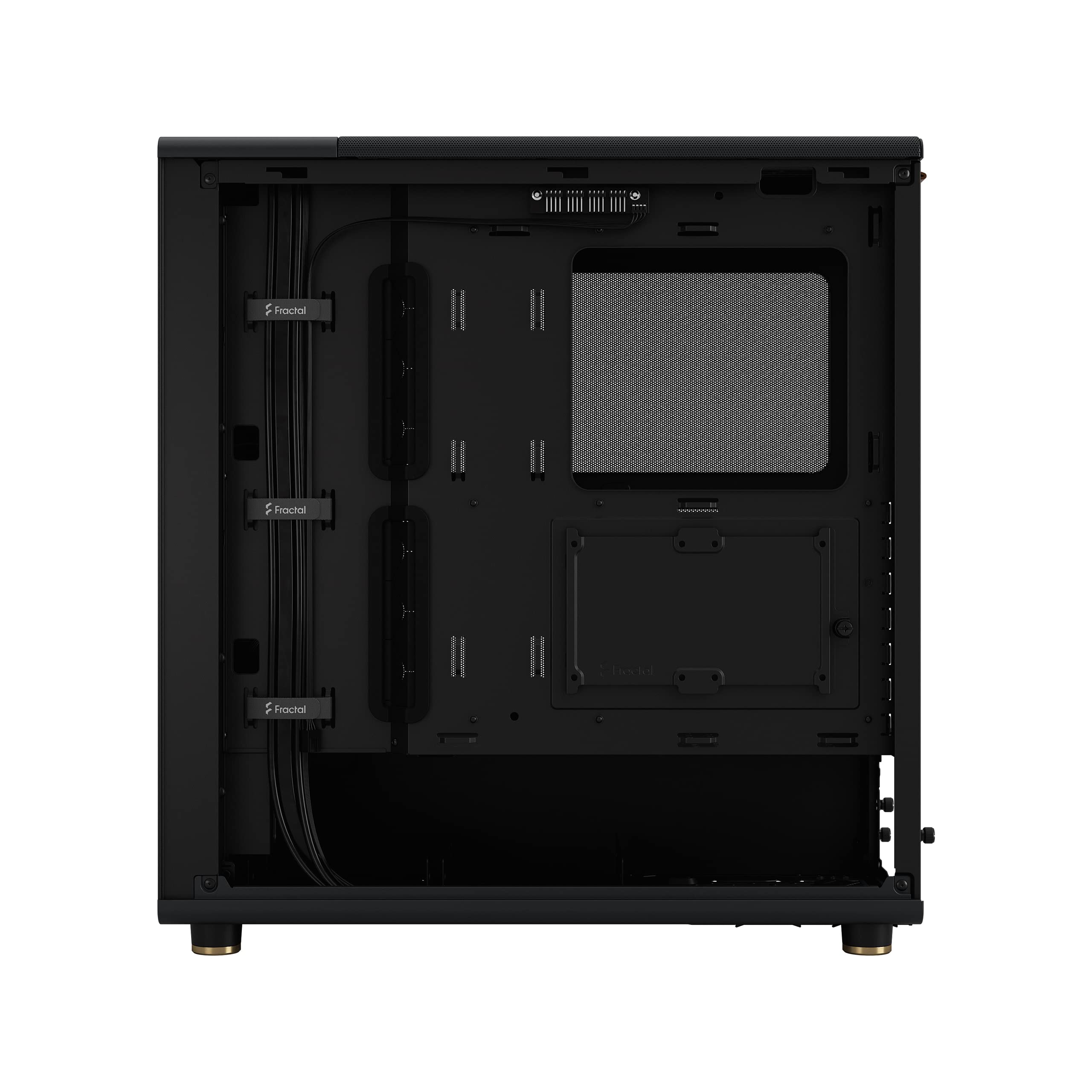 Fractal Design North ATX Mid Tower PC Case - Genuine Walnut Wood Front Panel, Mesh Side Panels, 2x140mm PWM Fans, USB-C - Premium Airflow Gaming Case (Charcoal Black) - Perfect for High-Performance Gaming PCs and Workstation Builds