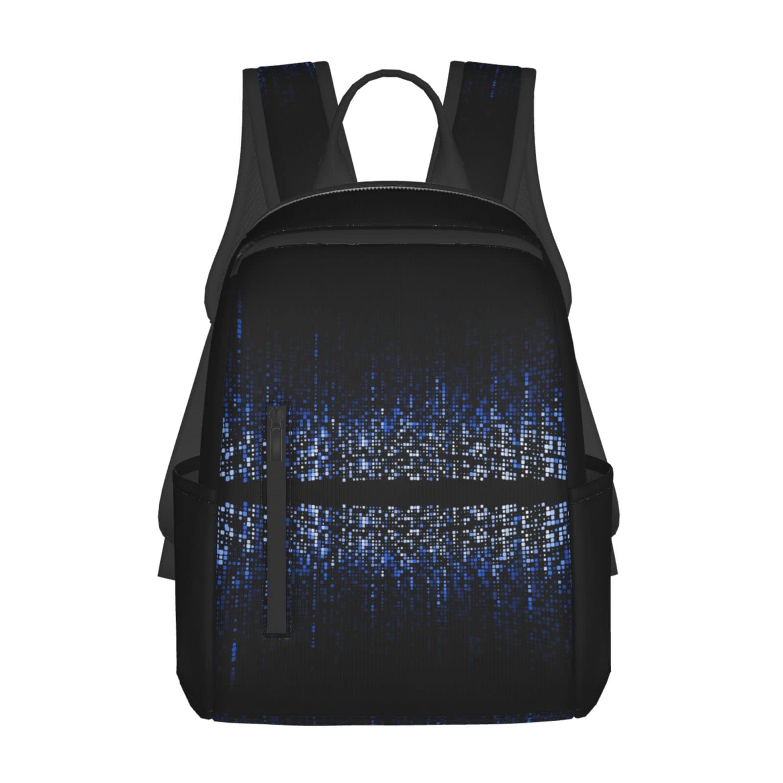 Digital Lattice Travel Backpack - Waterproof Unisex College School Backpack with USB Charging Port, 15.6 Inch Laptop Compartment - Perfect for Business Travel, Commuting & Campus Life