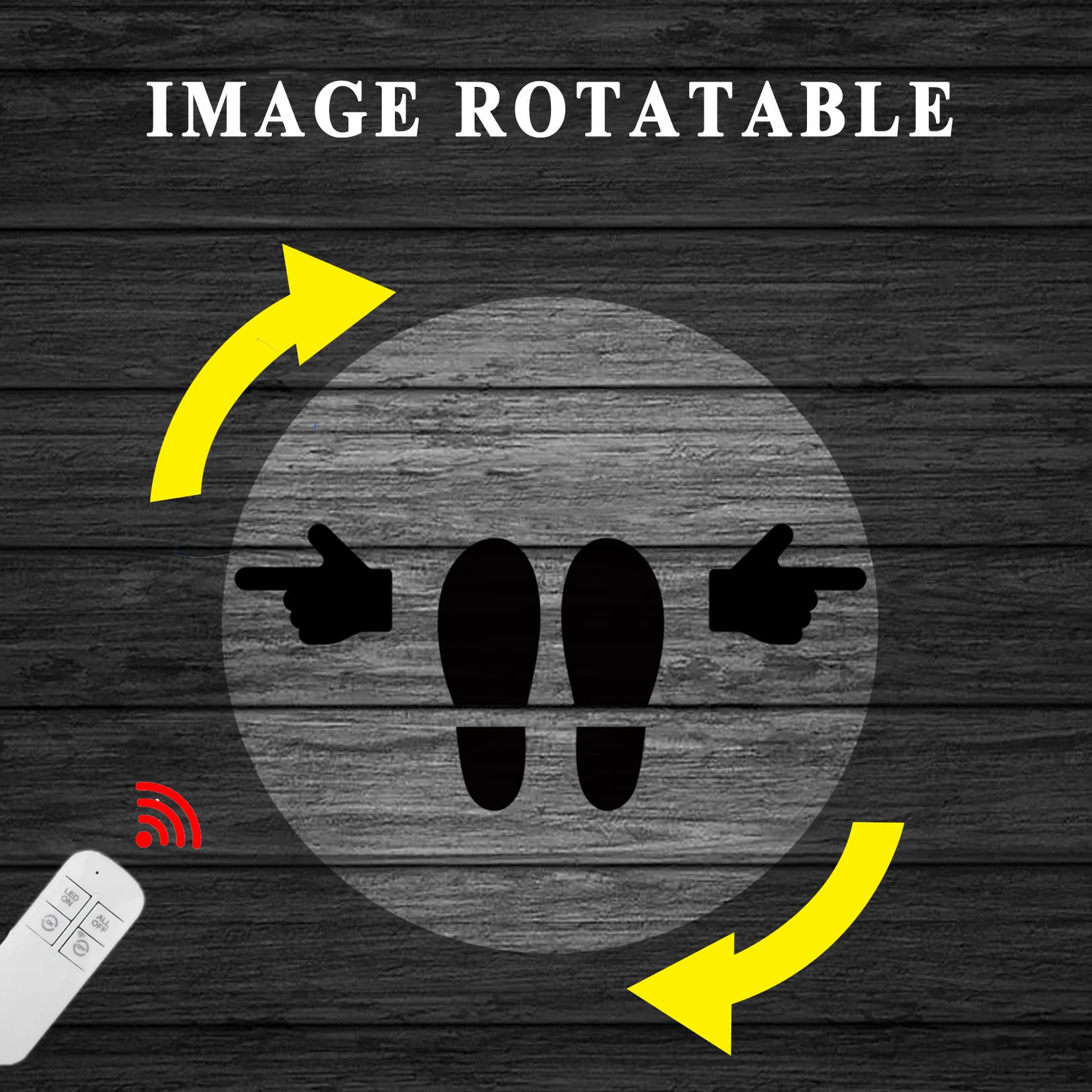 35W Custom Logo LED GOBO Projector Light - IP67 Waterproof Outdoor Advertising Light for Store Fronts, Weddings & Events - Wall/Floor Projection for Business Branding & Special Occasions