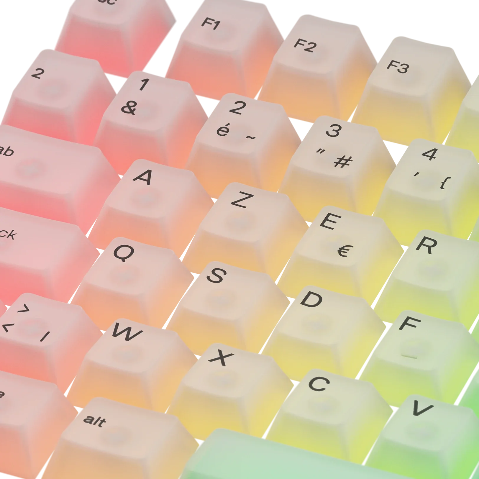 Polychroma FR Keycaps - Custom Mechanical Keyboard Keycaps for Gaming & Typing - Perfect for PC, Mac & Laptop Keyboards - Enhance Your Typing Experience with Vibrant Colors