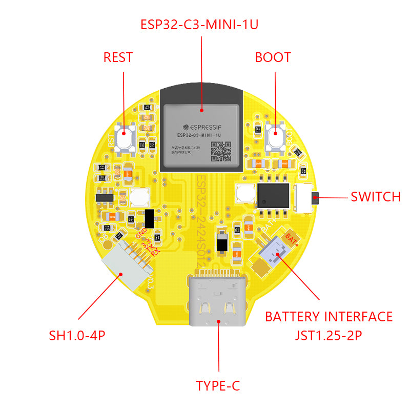 ESP32 C3 Development Board with 1.28