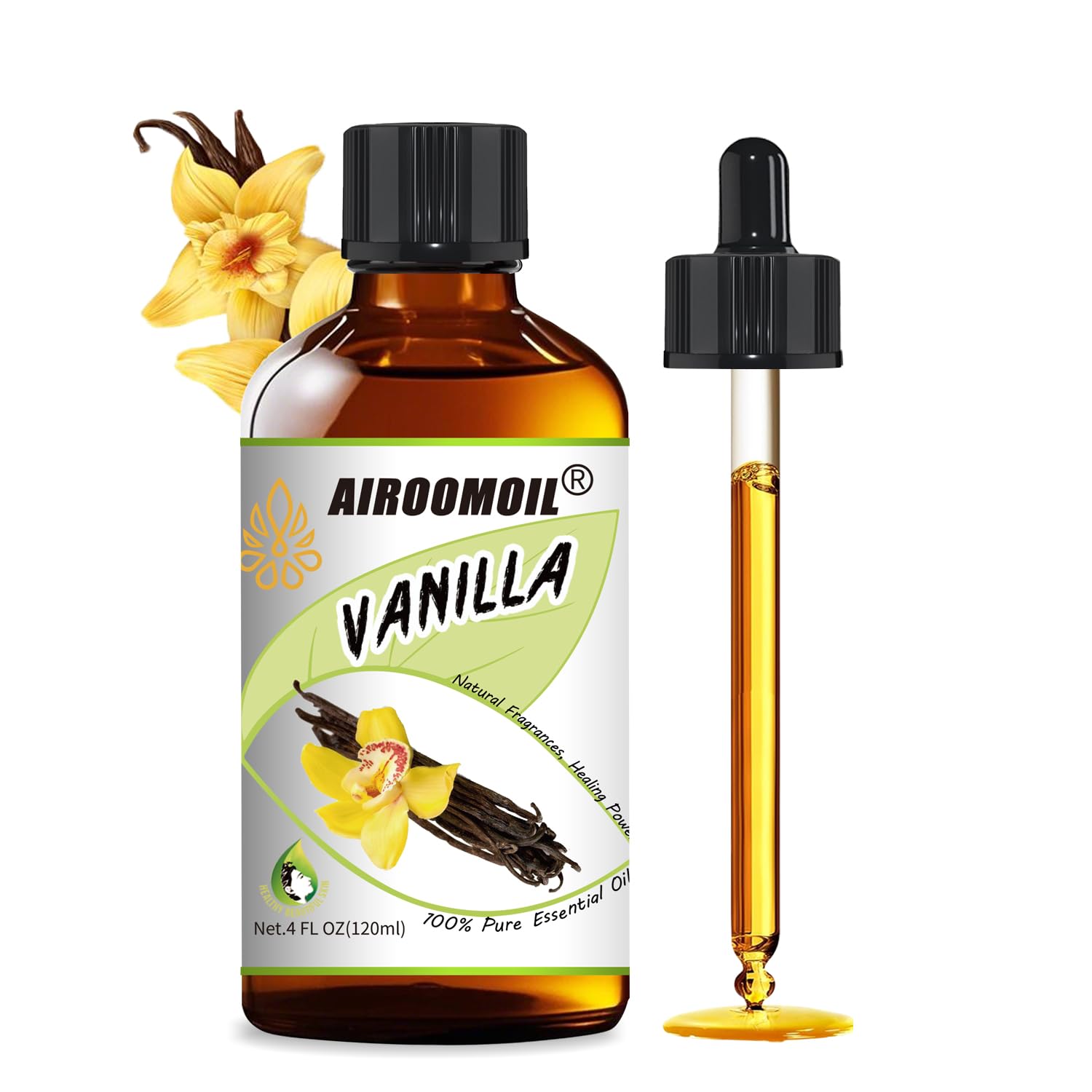 Vanilla Bean Essential Oil - 4 Fl Oz | Warm Scented Aromatherapy Oil for Diffusers, Candles & Skin Care | Relaxing Home Fragrance & DIY Perfume Making