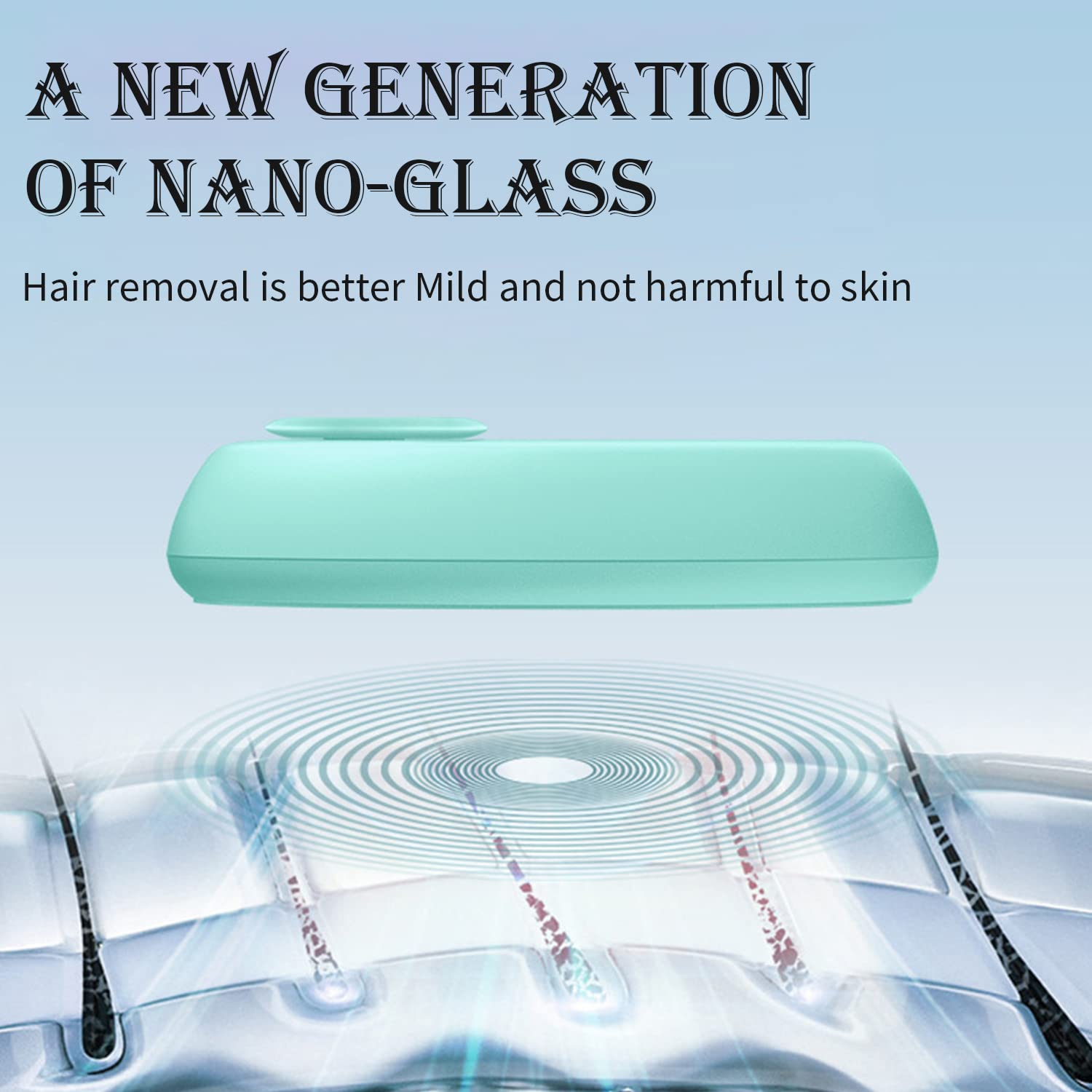 2023 New Nano Crystal Hair Eraser - Painless Epilator for Women | Magic Crystal Hair Removal Stone | No Shaving Required | Smooth Skin Device | Perfect for Travel, Home Spa & Post-Waxing Care