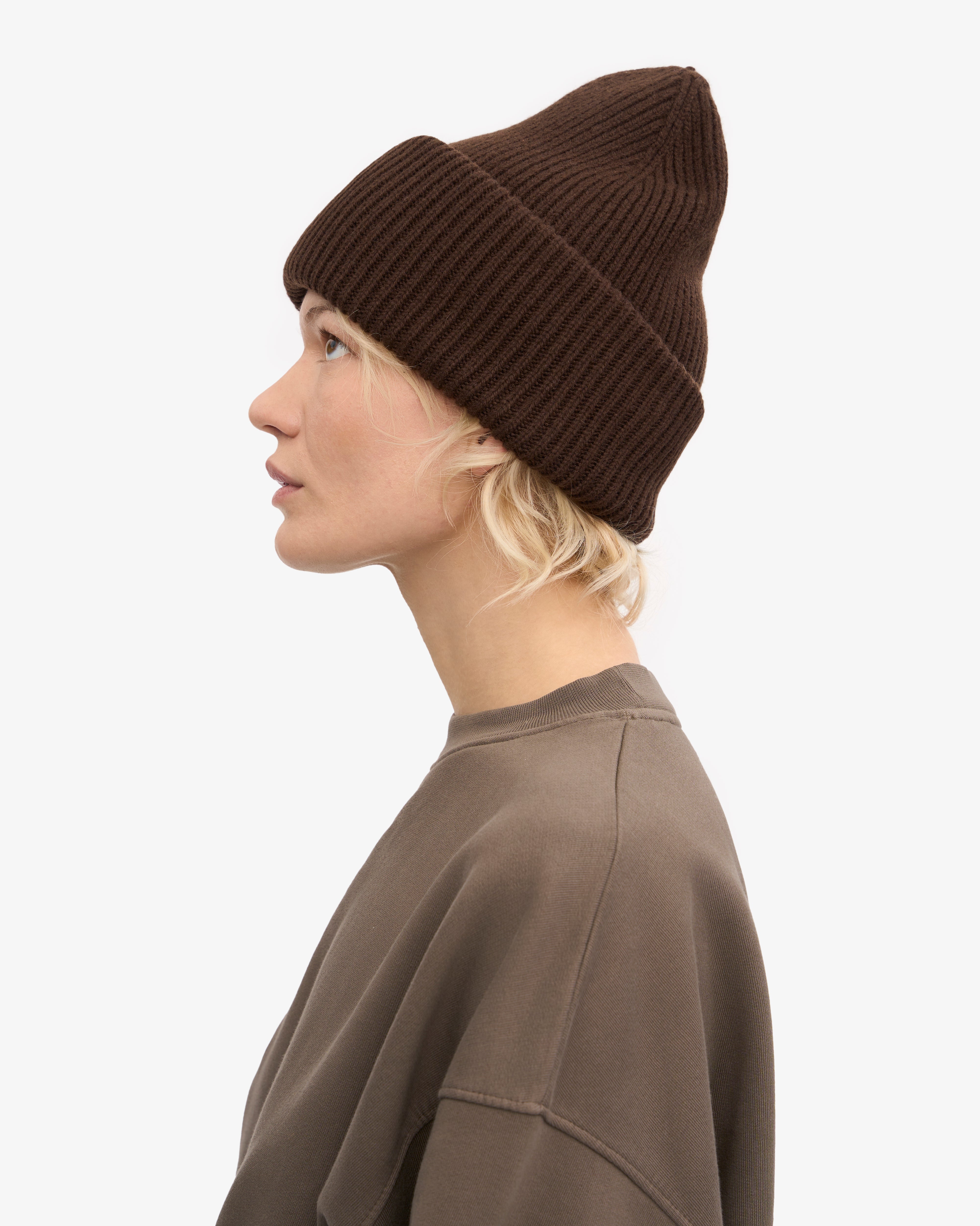 Premium Merino Wool Beanie Hat for Men & Women - Soft & Warm Coffee Brown Winter Hat for Skiing, Hiking & Outdoor Activities